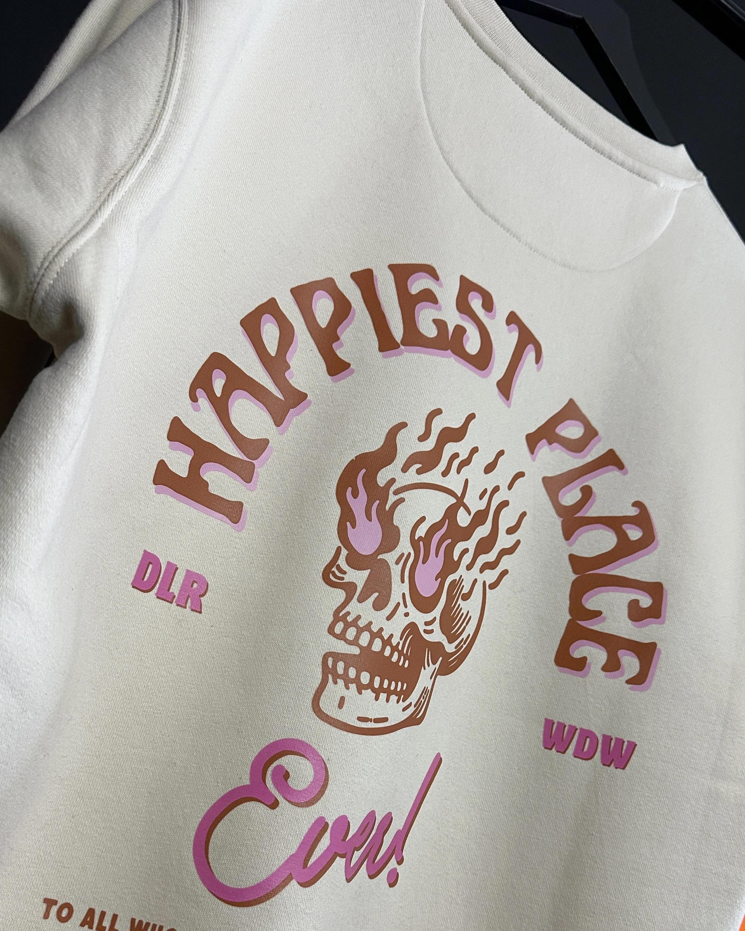 Happiest Flaming Skeleton Ever Crewneck