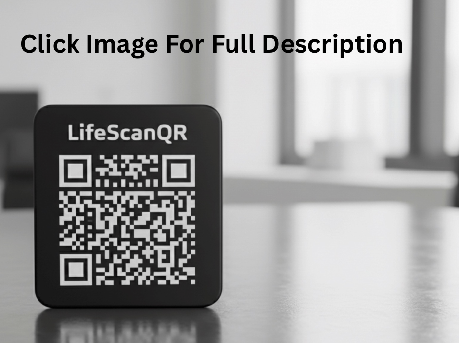 QR Code Memorial Plaque for Tombstones