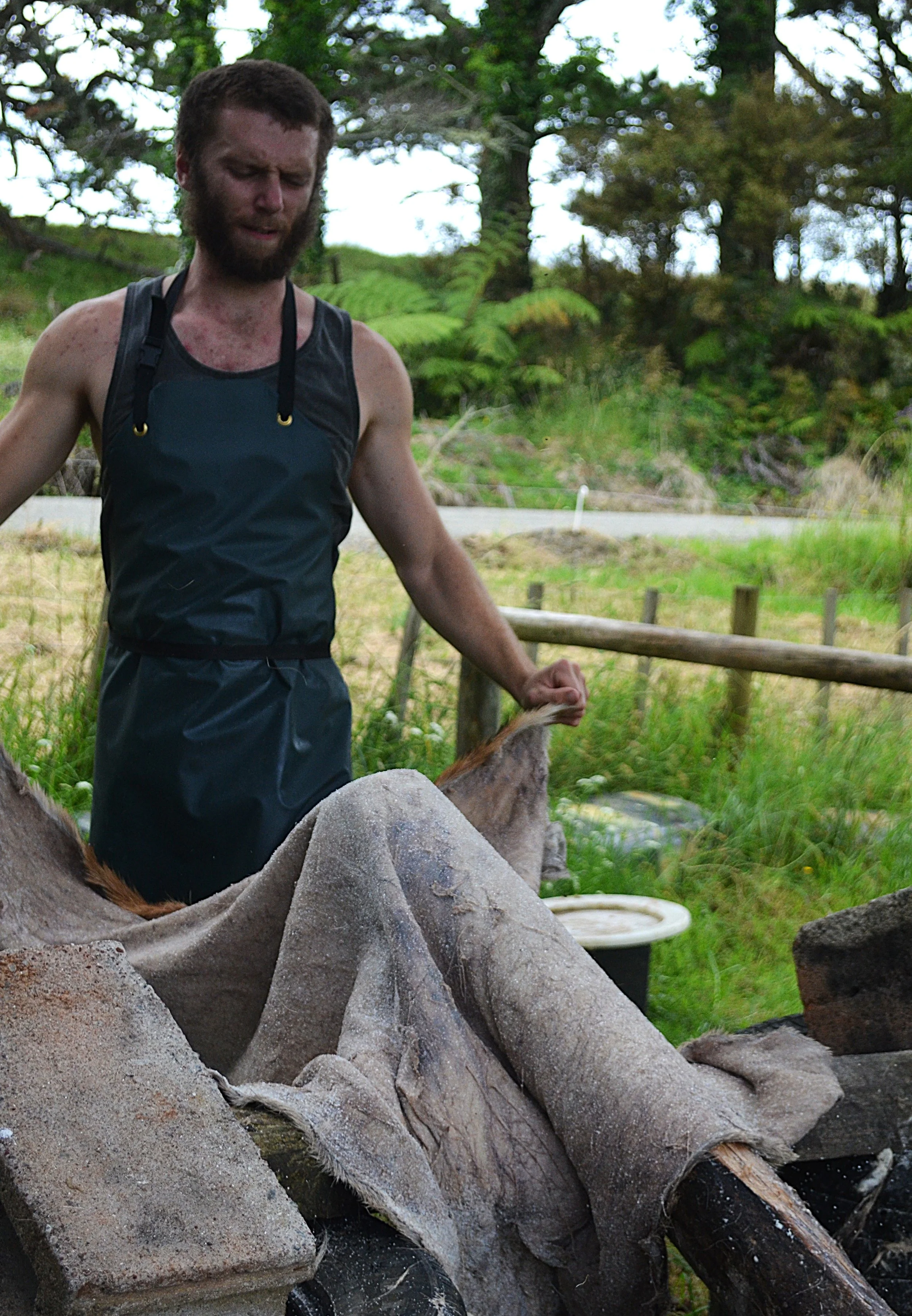 What producing buckskin does to your shoulders.