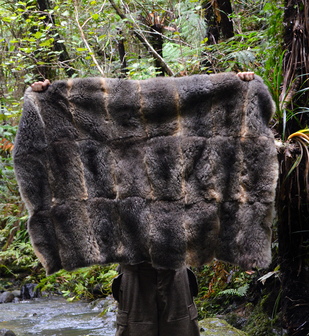 Bark Tanned Brushtail Possum Skin Cloak