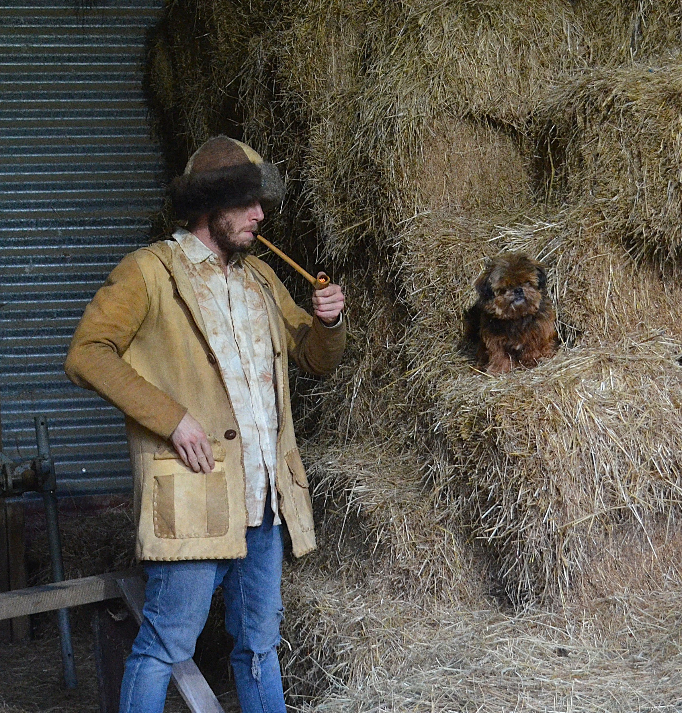 Buckskin jacket, sewn together with Horse & Deer tendons.
