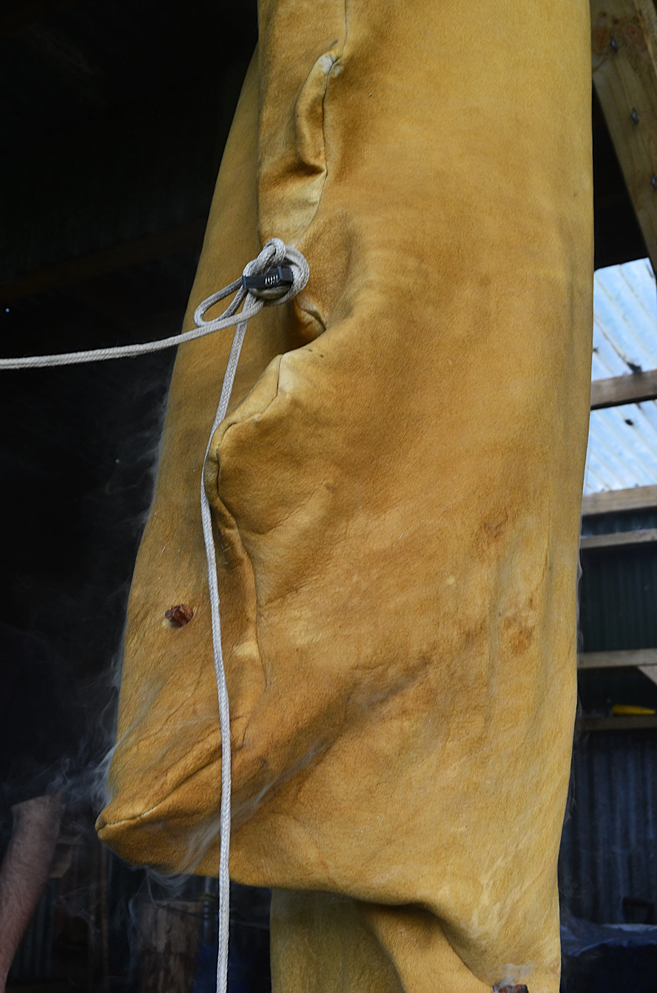 A Hide being smoked.