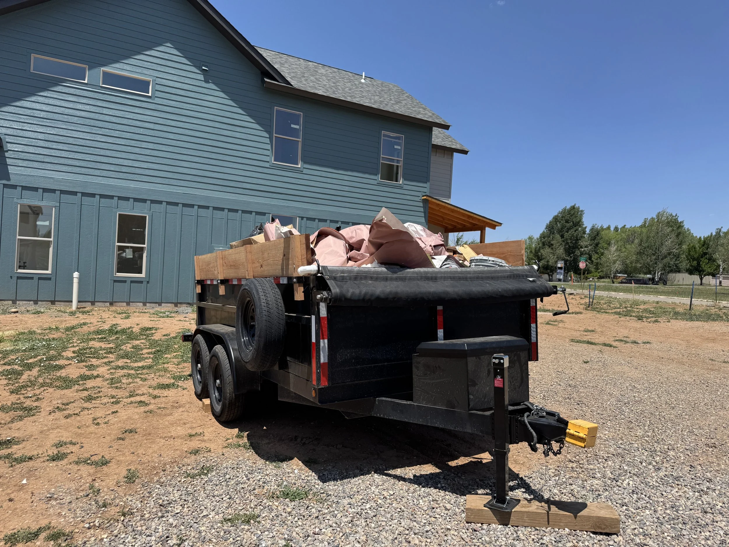 Dump Trailer, Hauling, Debris, Jobsite, Junk, Trash, Garbage