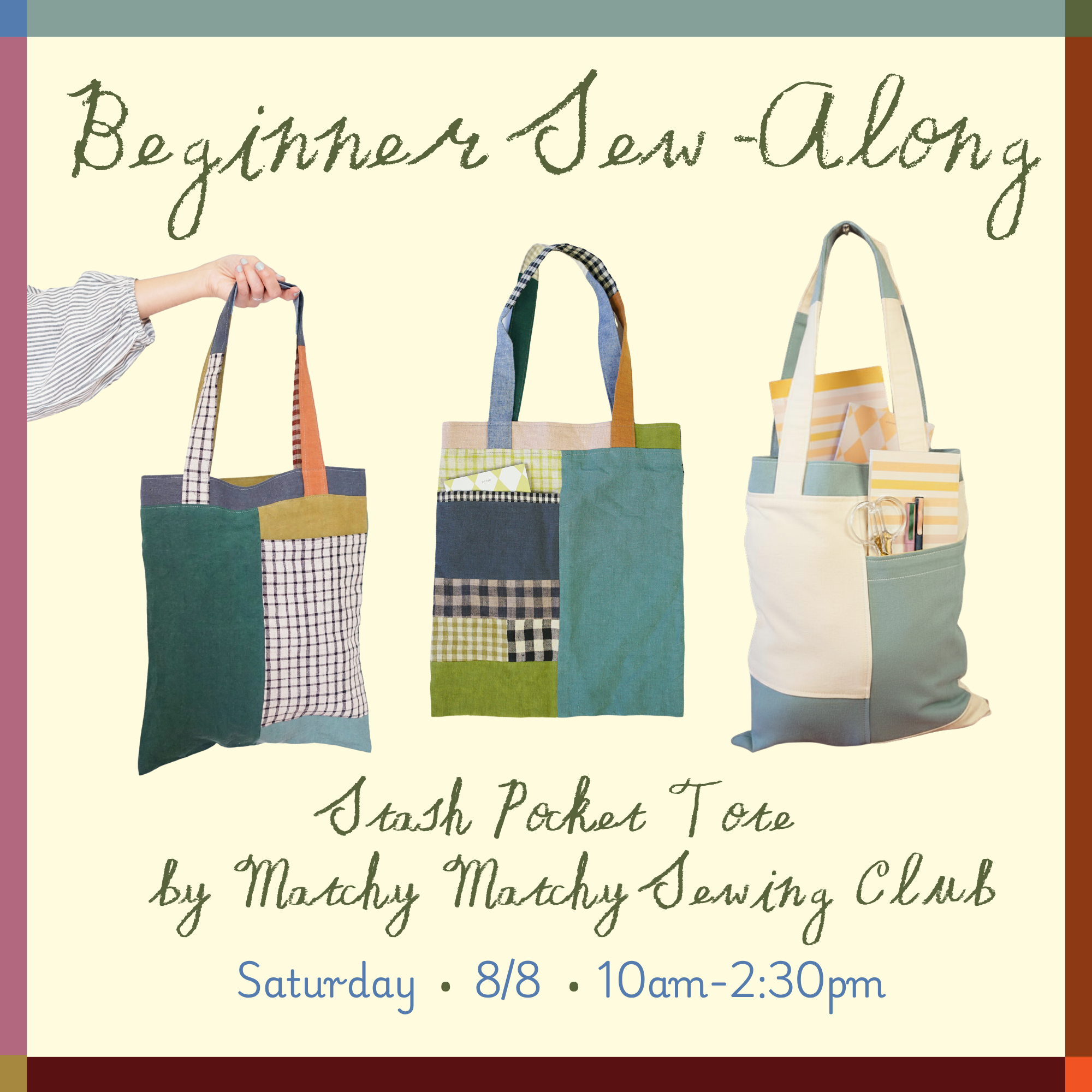 Beginner Sew-Along: Stash Pocket Tote