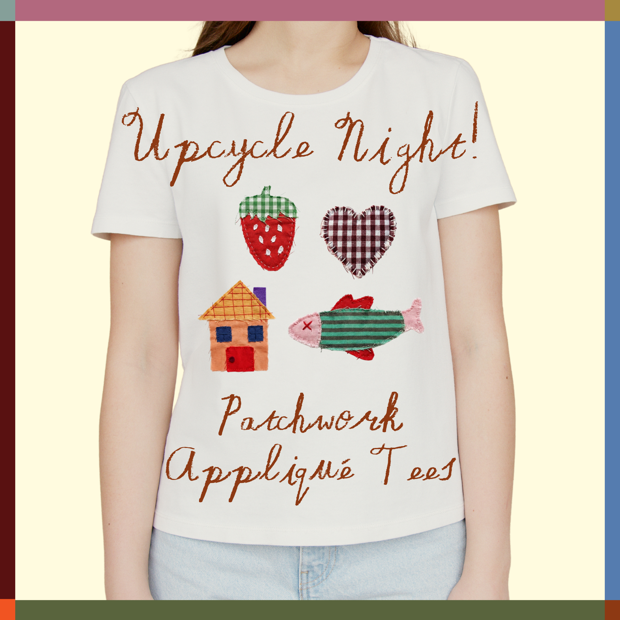 Upcycle Night!: Patchwork Appliqué Tees