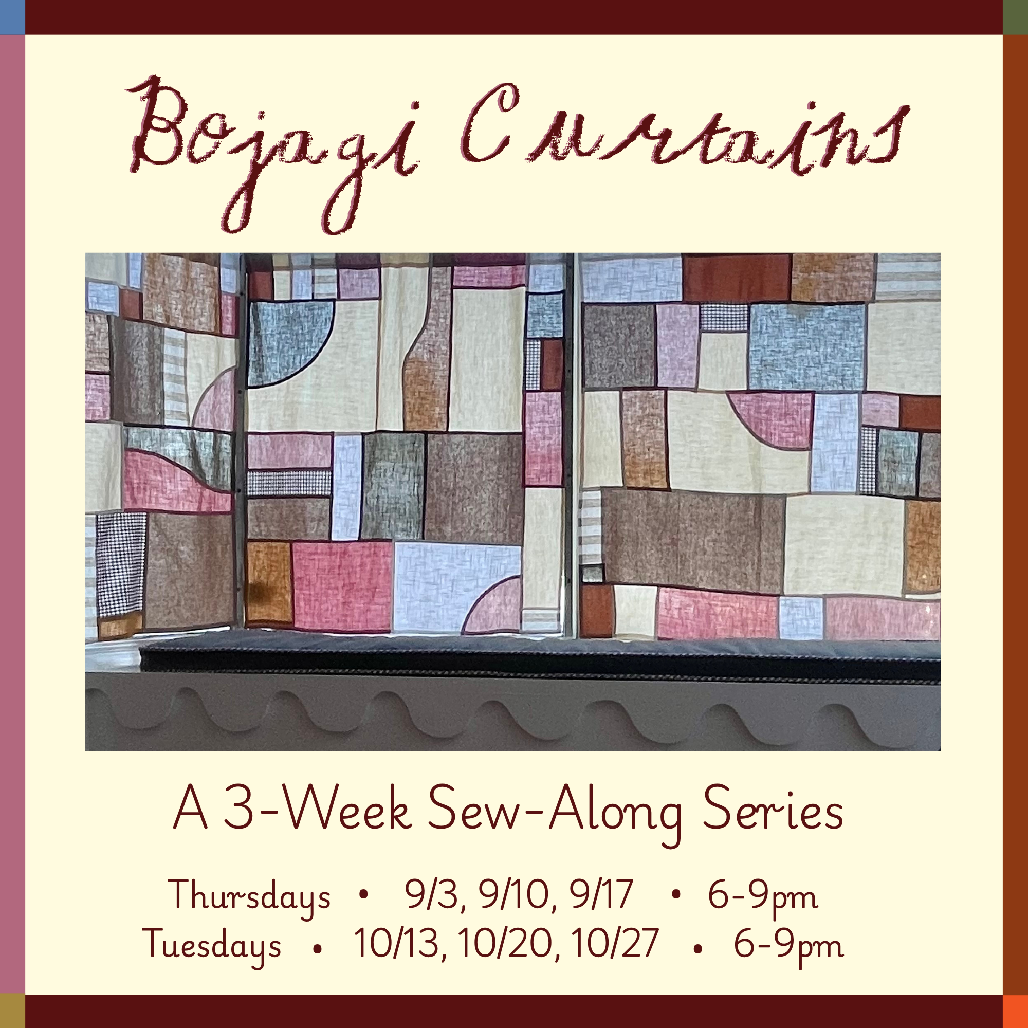 Bojagi Curtains: A 3-Week Sew-Along Series