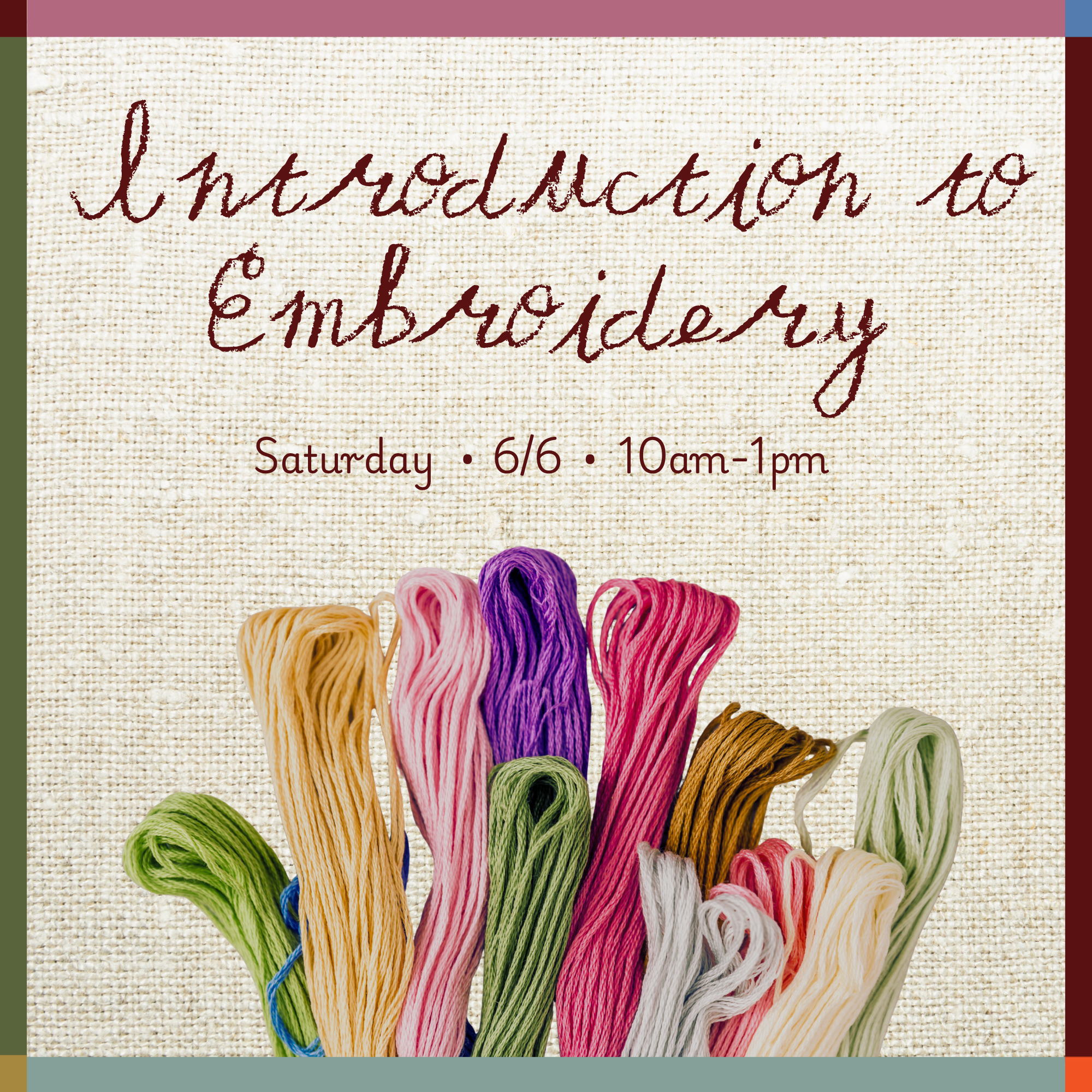 Intro to Embroidery