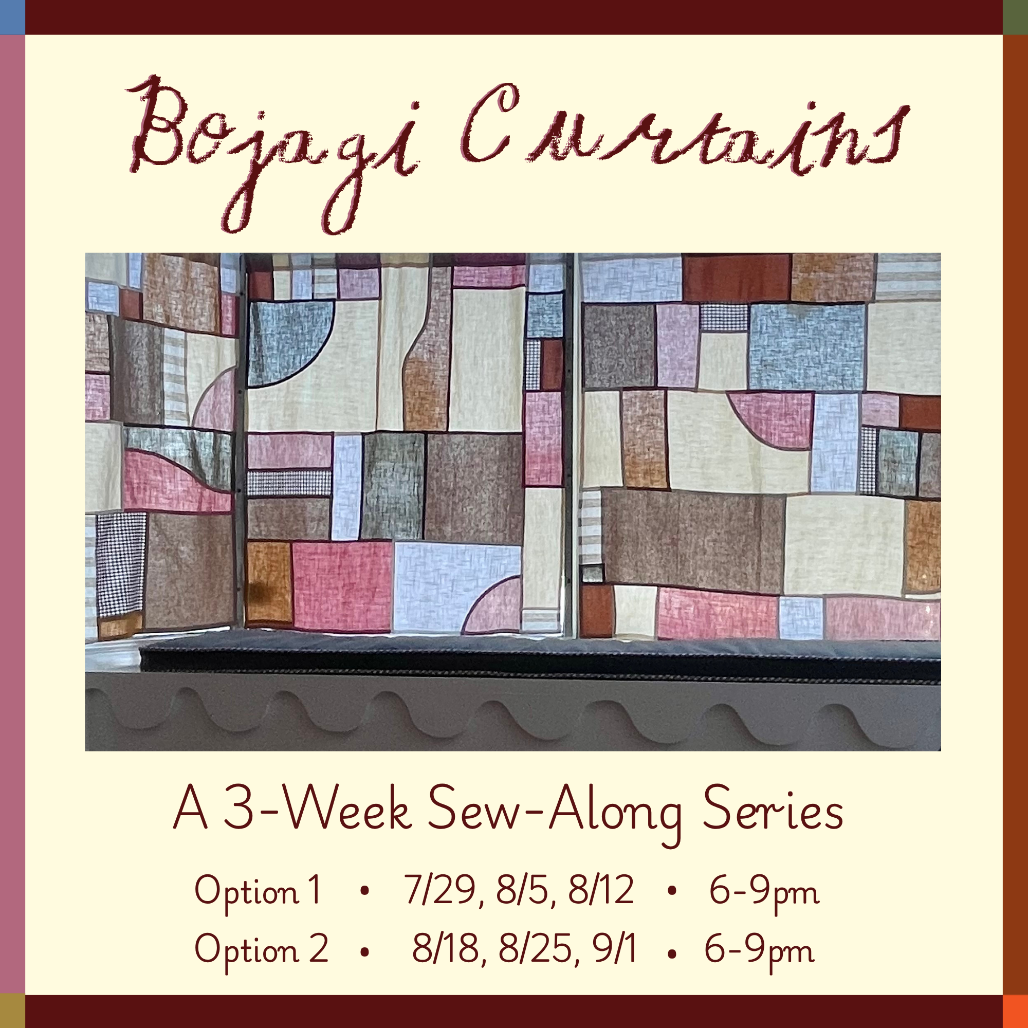 Bojagi Curtains: A 3-Week Sew-Along Series