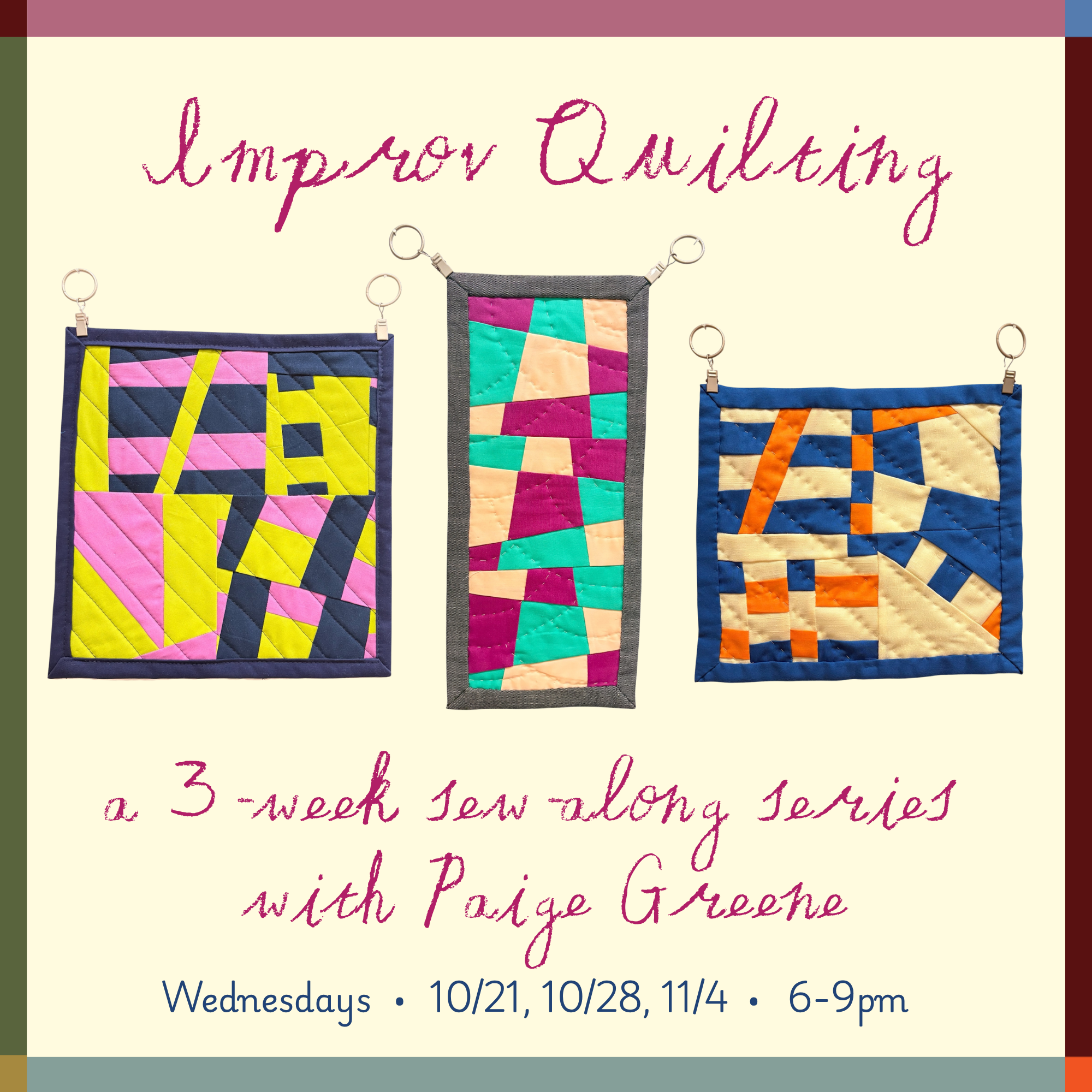 Improv Quilting: A 3-Week Sew-Along Series