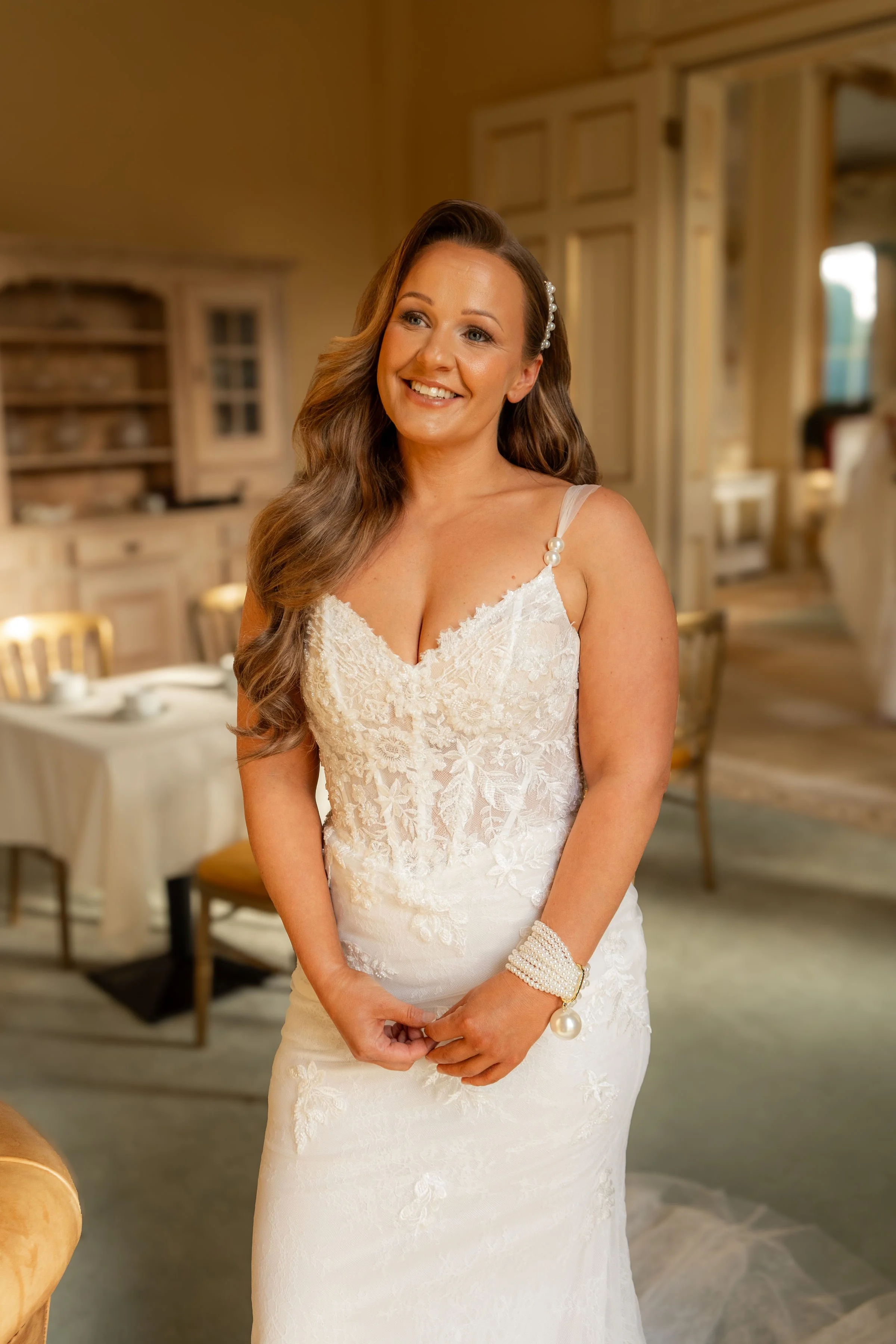 Soft matte bridal makeup with radiant complexion for wedding day