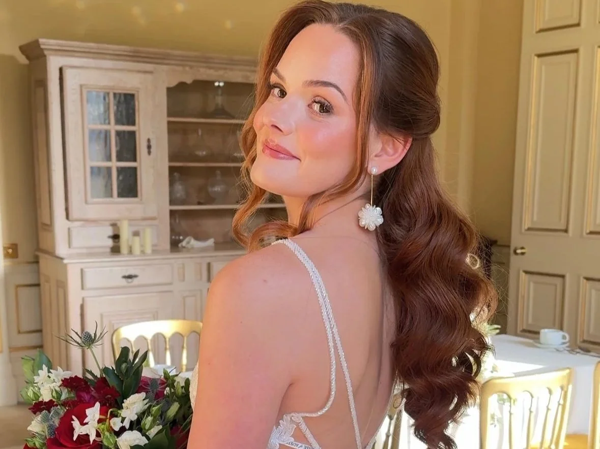 Long-lasting wedding makeup with radiant finish by Dudley bridal makeup artist