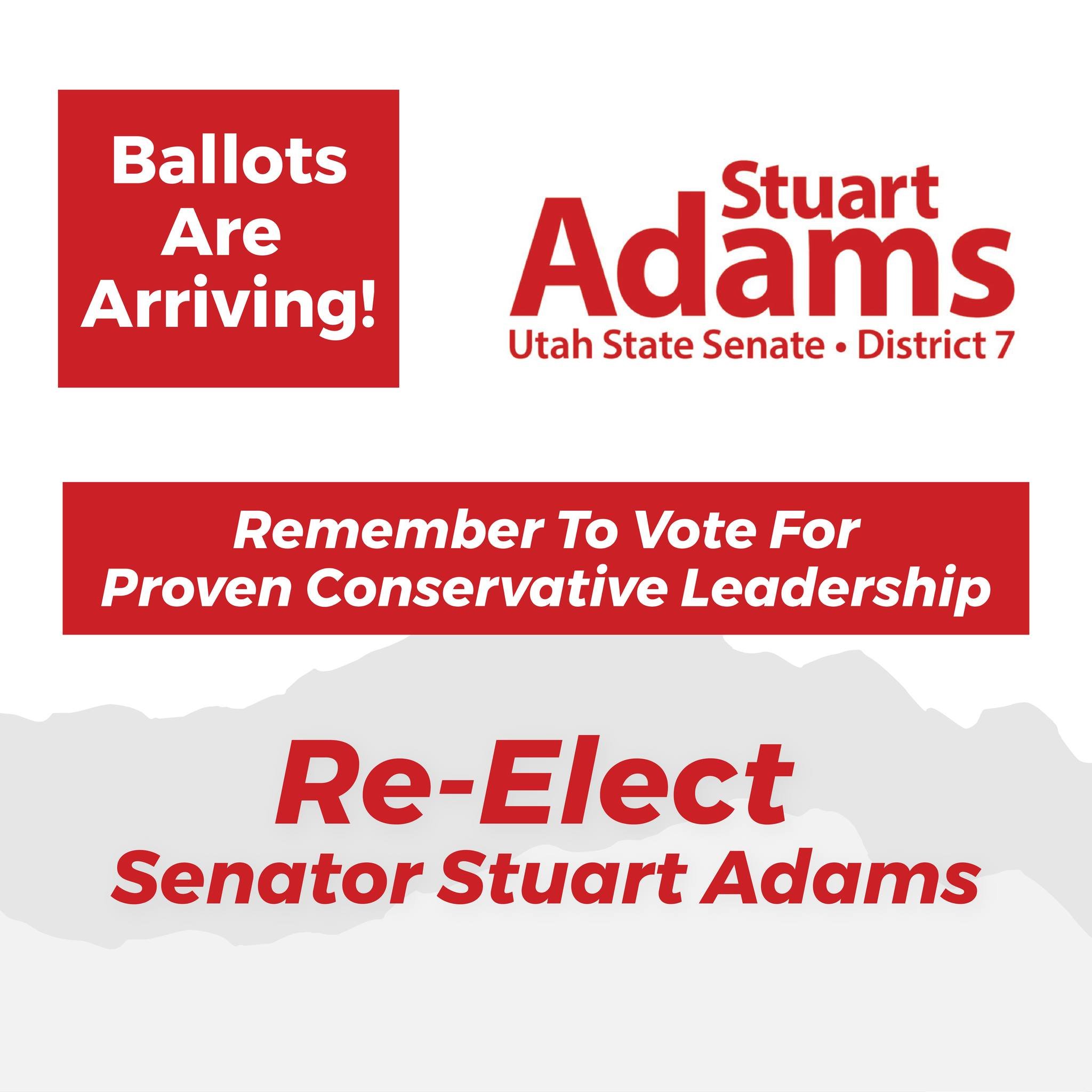 Ballots for the Republican Primary are arriving, and I look forward to earning your vote.

I am a fifth-generation Laytonite, a business owner, and a lifelong conservative. Serving as your State Senator has been one of the greatest honors of my life.