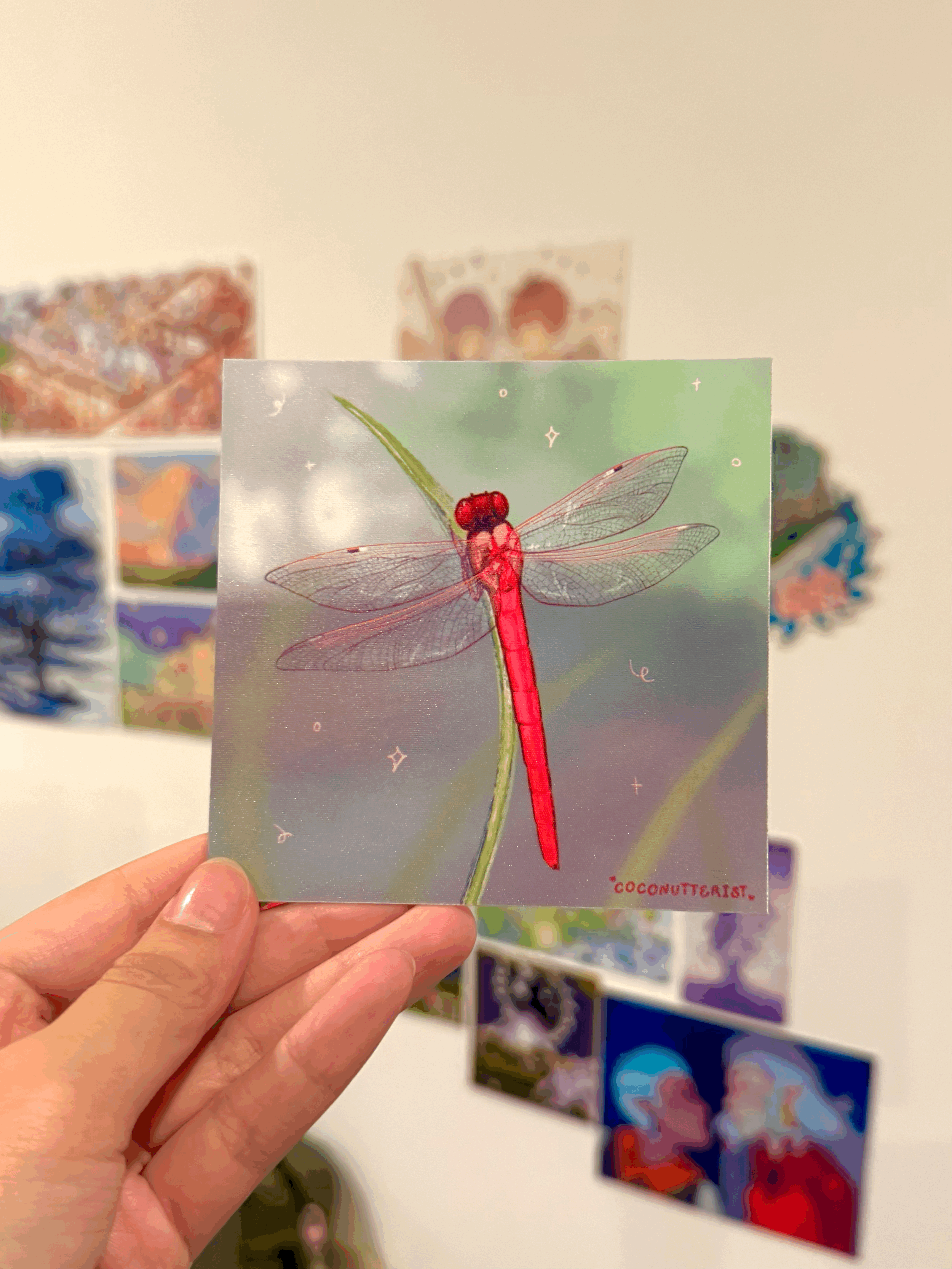 dragonfly square Print