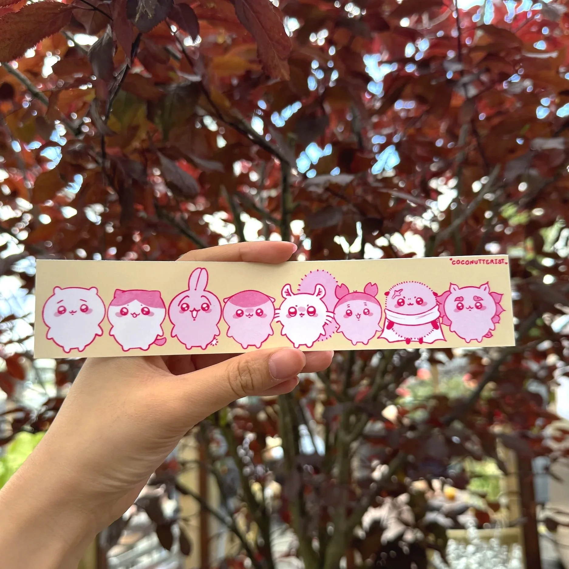 Chiikawa and friends long print/ bookmark