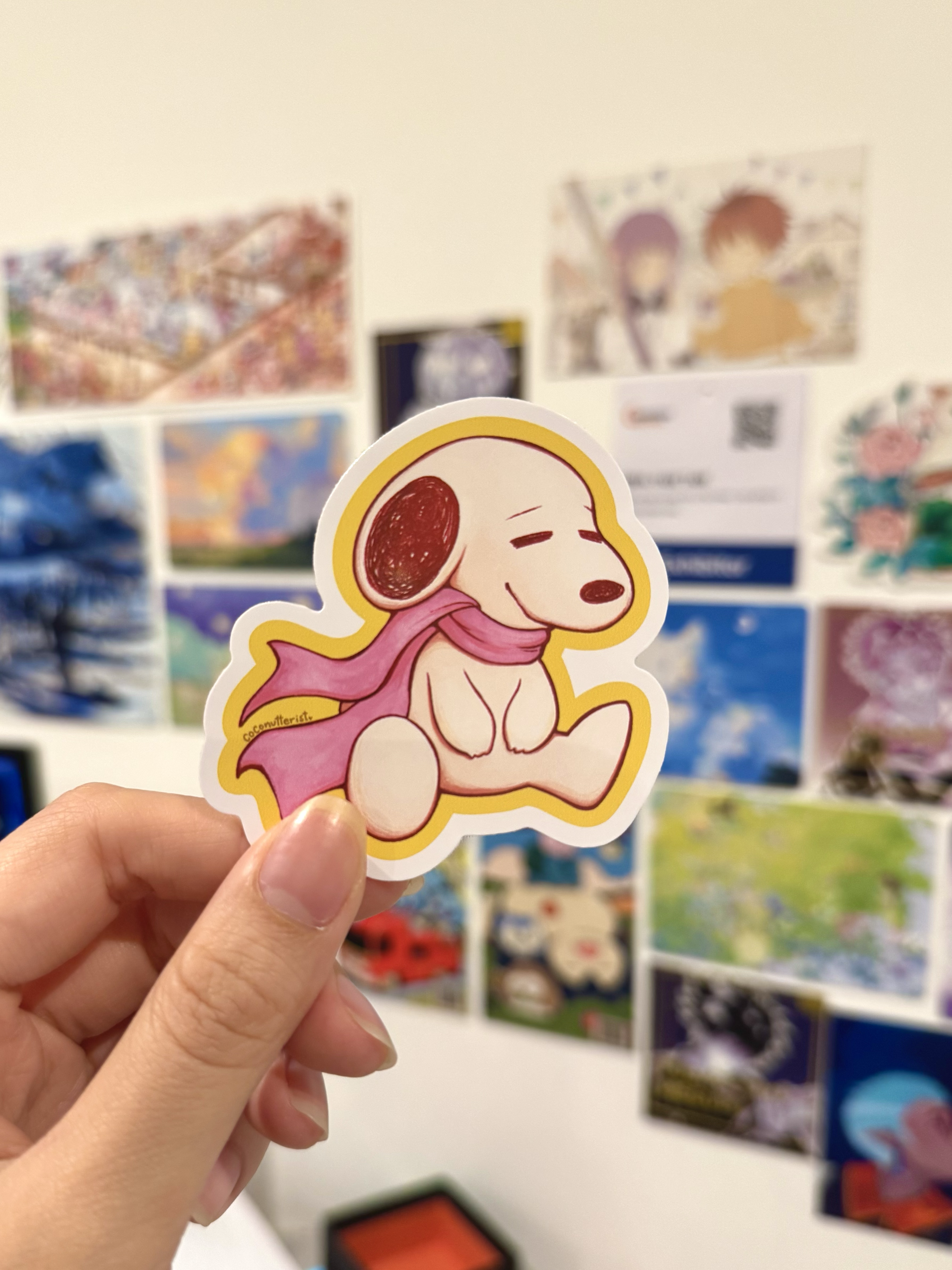 cute beagle with scarf sticker