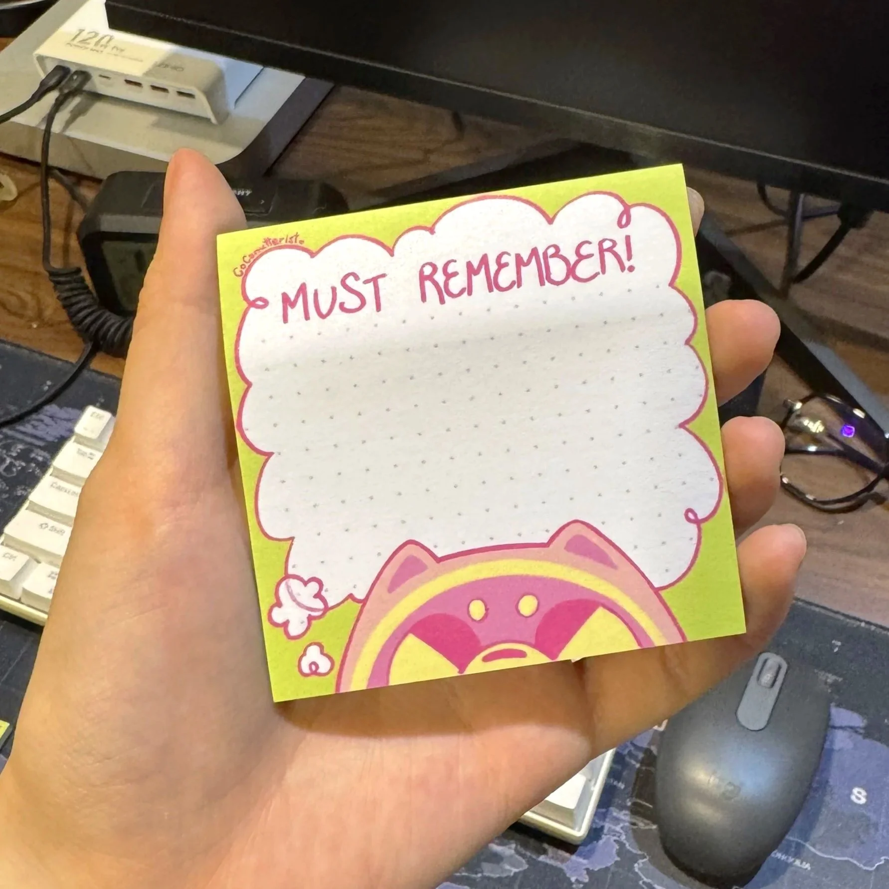 Grog the Raccoon Sticky Note (PREORDER)
