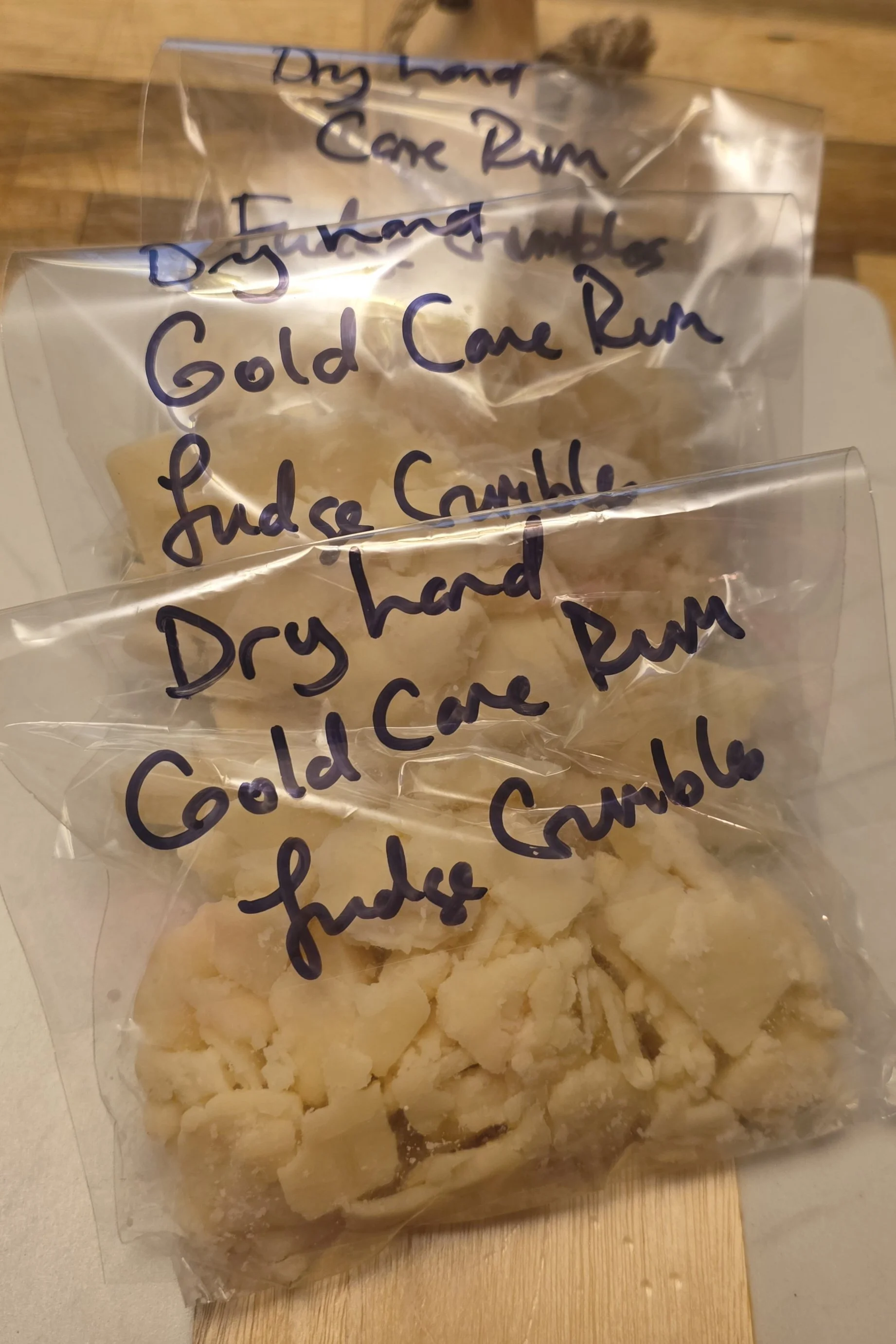 White Chocolate × Dry Land Gold Cane Rum Fudge Crumbles | Boozy Sue’s Small-Batch Rum Fudge | Irregular Artisan Pieces