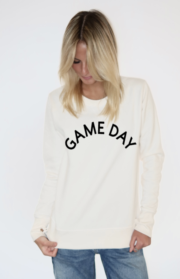 Game Day White Sweatshirt with Black Font.png