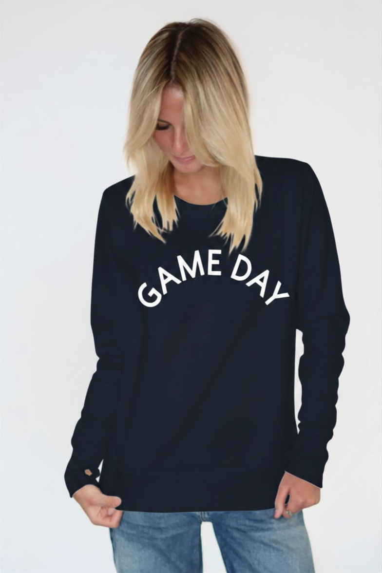Game Day Black Sweatshirt with White Font.png