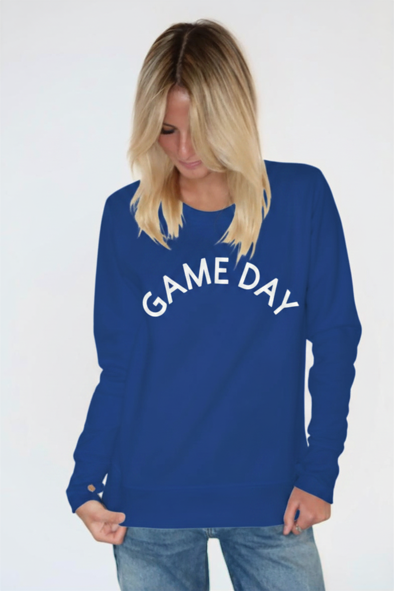Game Day Royal Blue Sweatshirt with White Font.png