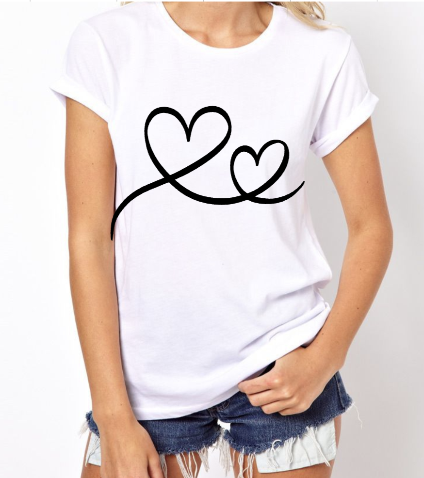 Heart Swirl Tee - Adult