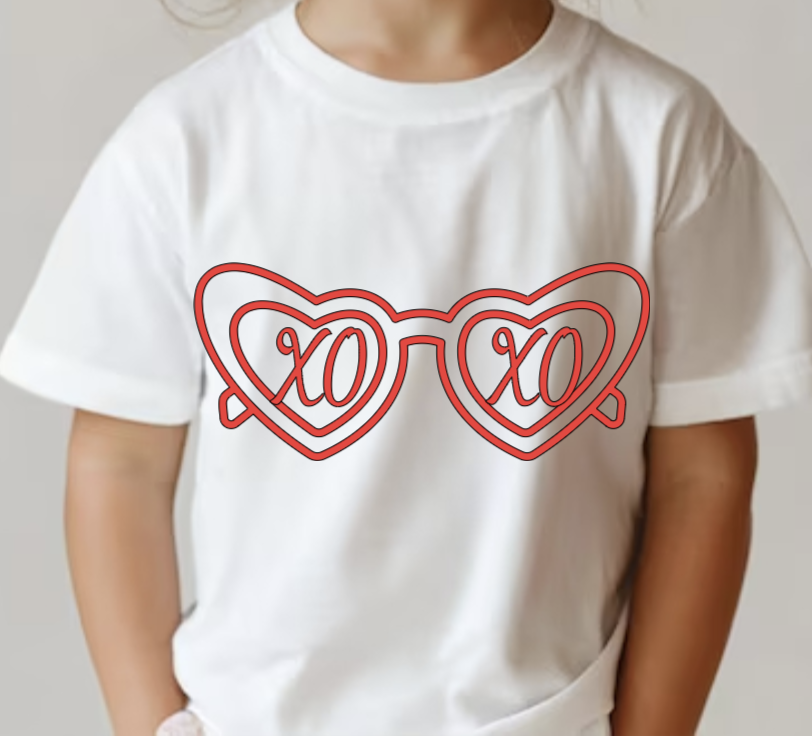 "XOXO" Glasses Tee - Kids
