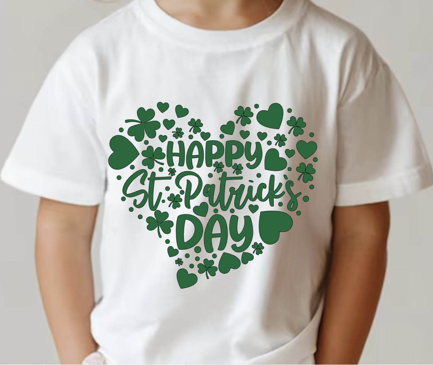 St Patricks Heart Kids Tee White.png