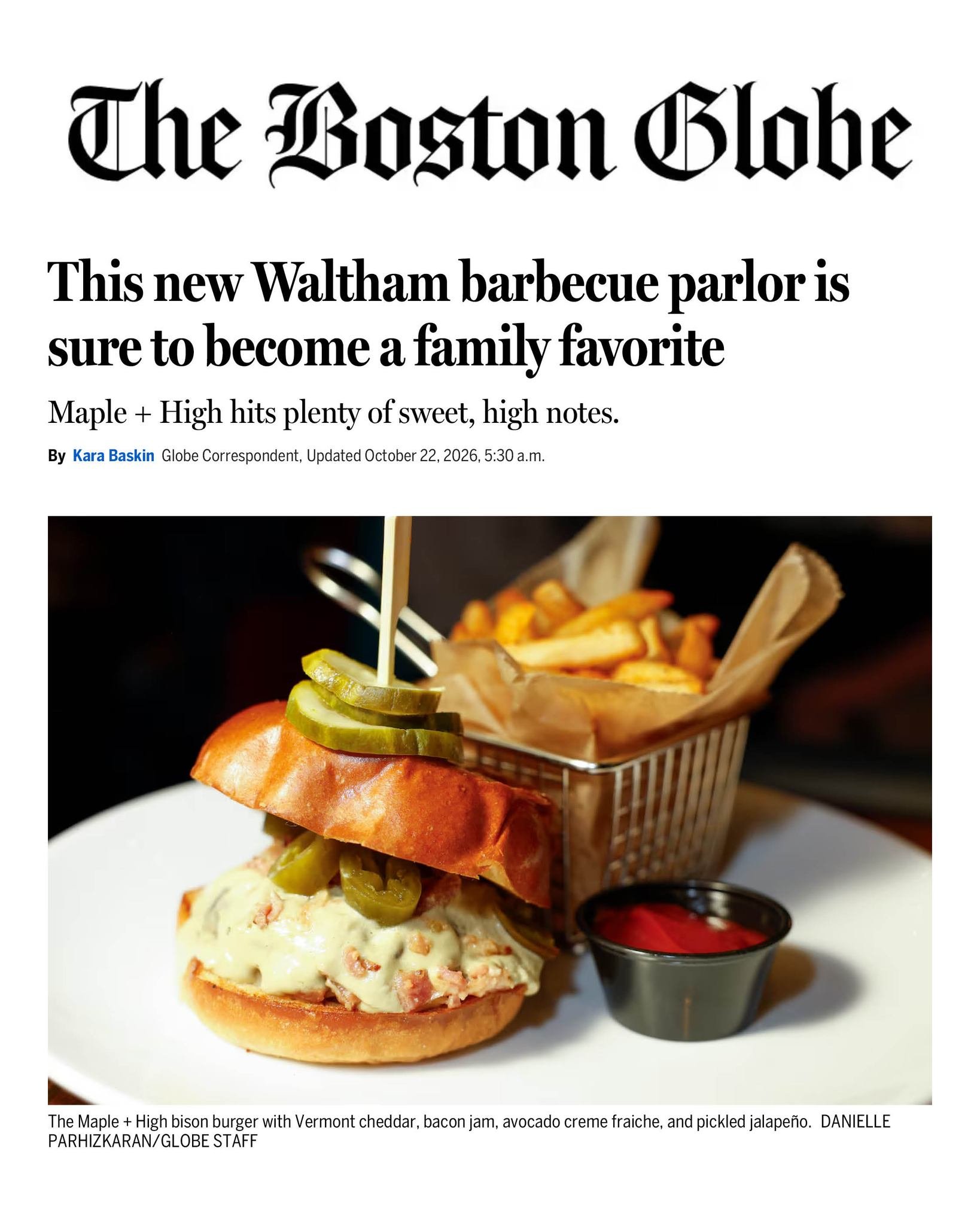 Well, this happened!
@kcbaskin  of the @bostonglobe seems to be a fan, and we're both psyched and humbled by her article in today's Globe Lifestyle Section online! We're all about family here at Maple + High, and we're thrilled she recognized it! 

R