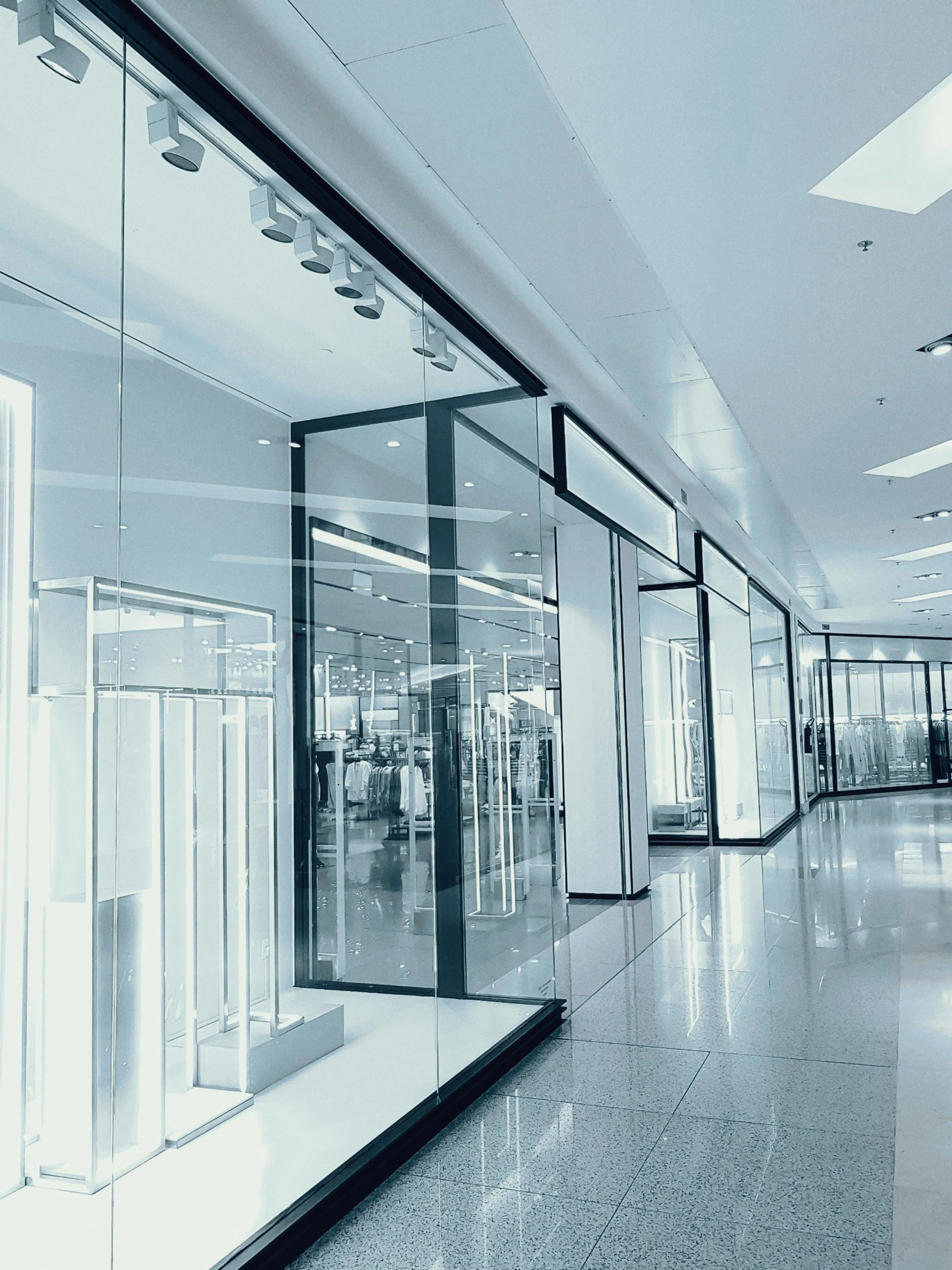 Clean commercial flooring in a high traffic workspace