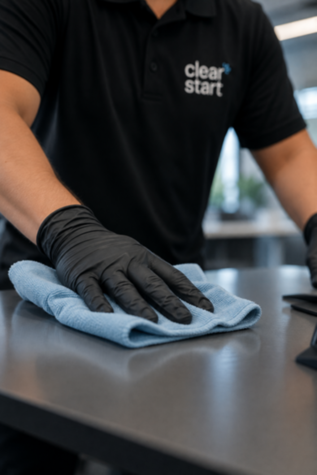 Cleaner providing commercial cleaning services Kingston Ontario