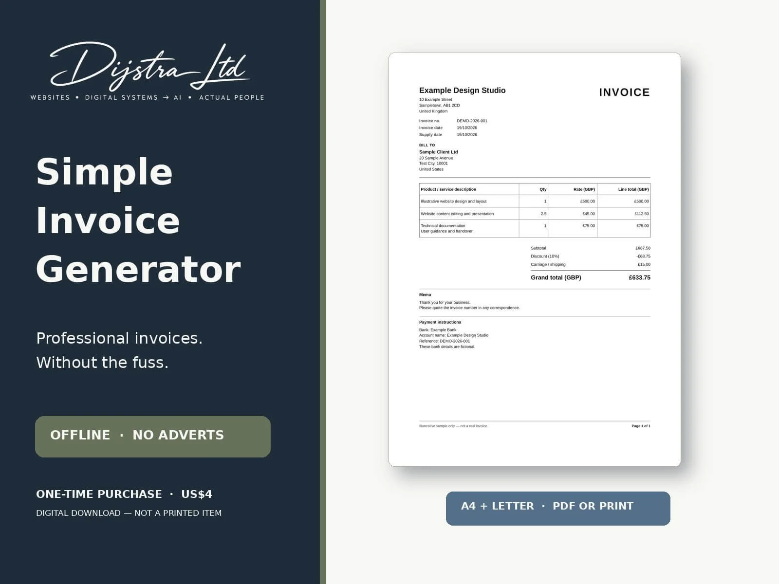 Simple Invoice Generator
