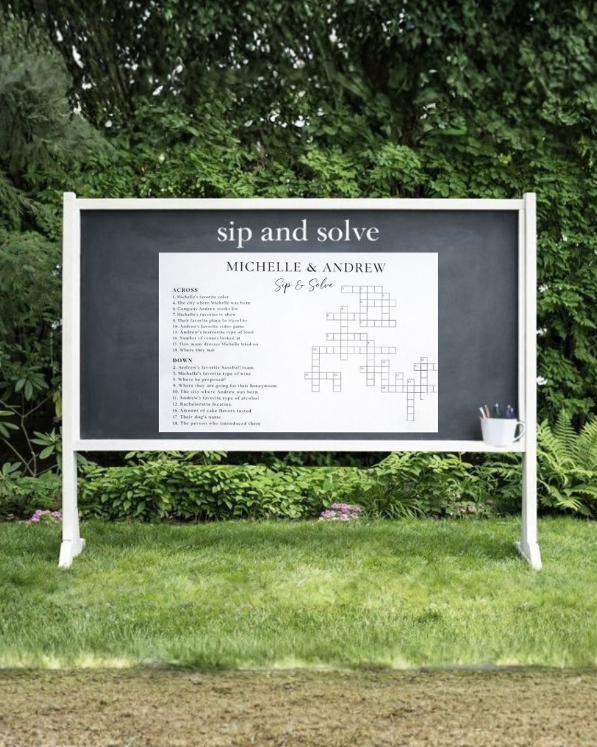 Custom Sip and Solve Crossword