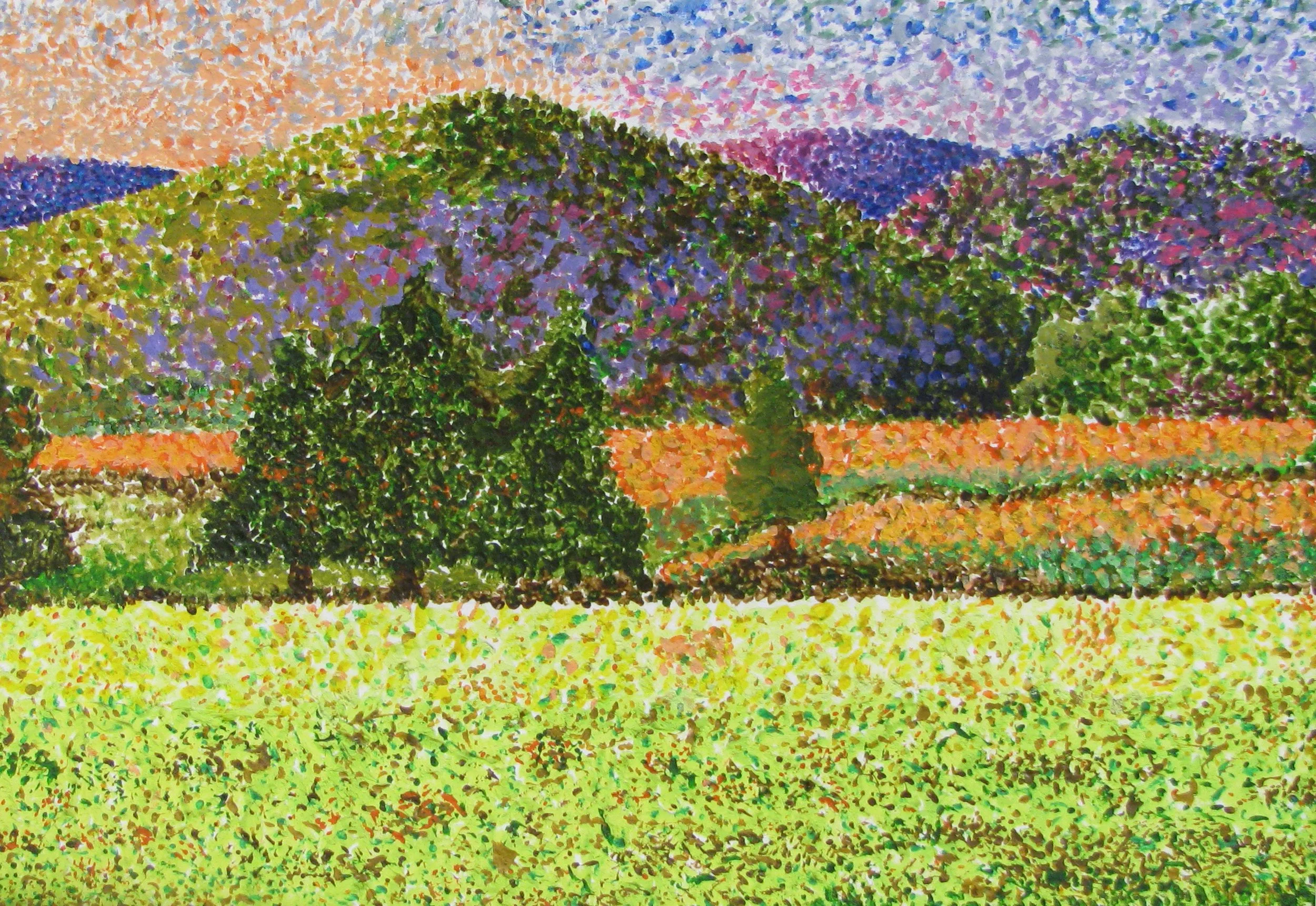 Acrylic Painting - Pointellism