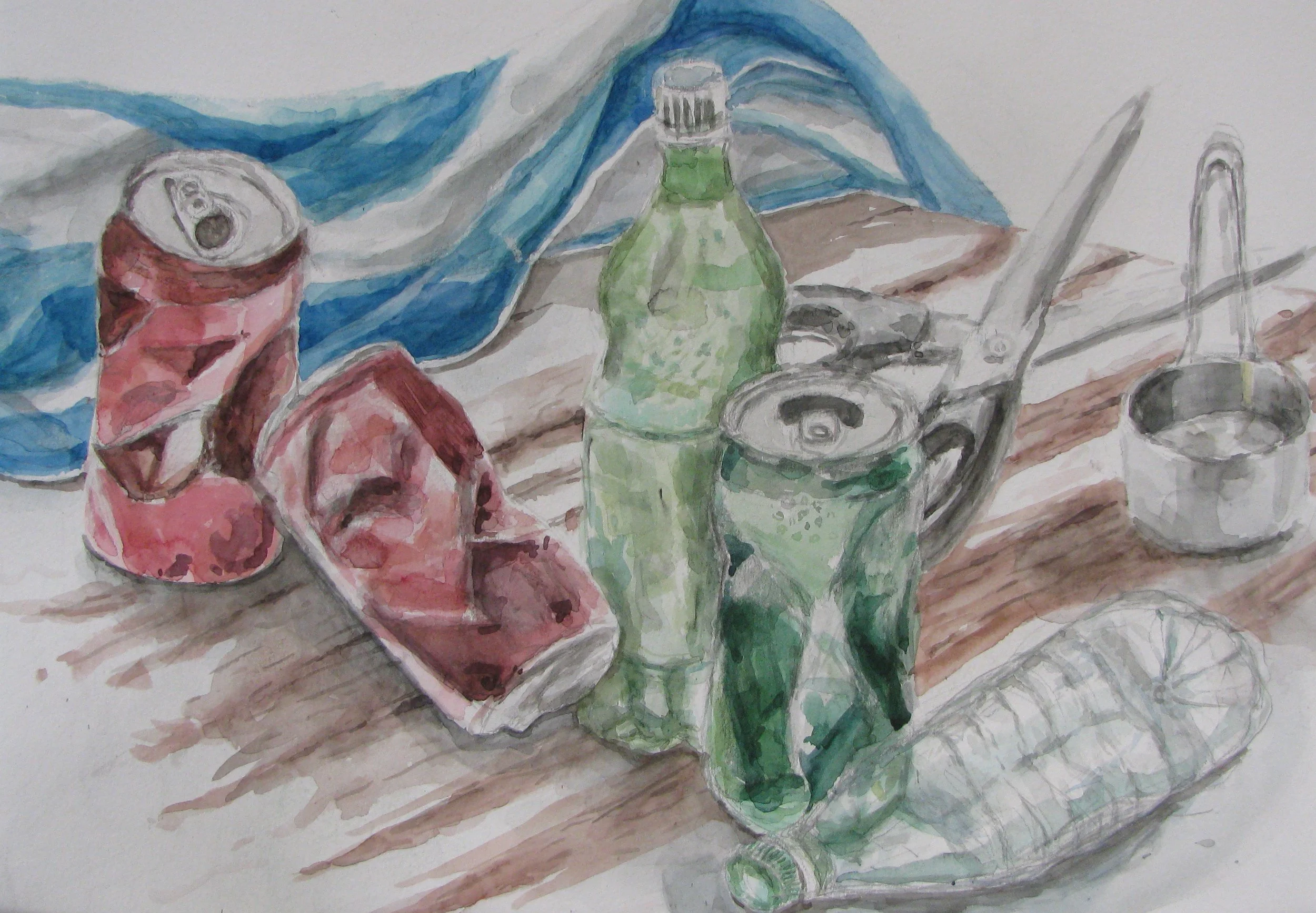 Still Life - Pencil & Watercolor