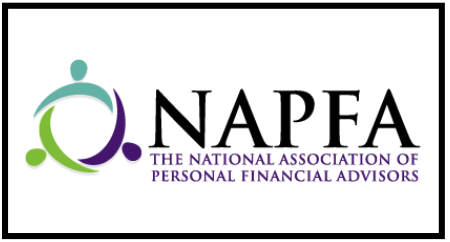 Logo of NAPFA, the National Association of Personal Financial Advisors, featuring stylized figures and text.