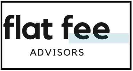 Flat Fee Advisors logo with the words 'flat fee' in large black letters and 'advisors' underneath in smaller black letters.
