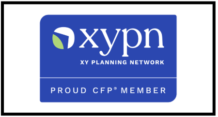 Logo for XY Planning Network with text indicating 'Proud CFP Member'