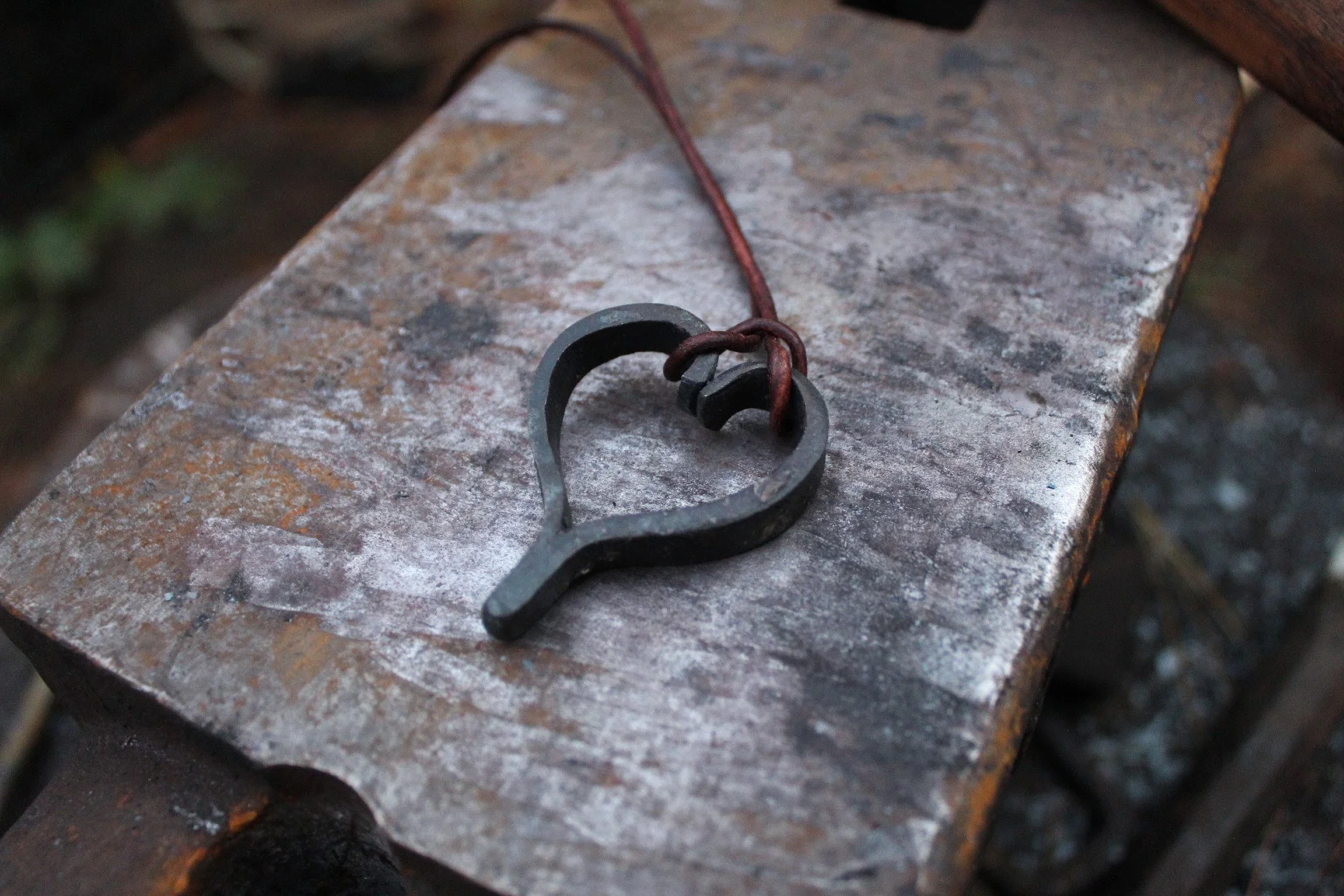 Hand-Forged Heart Necklace