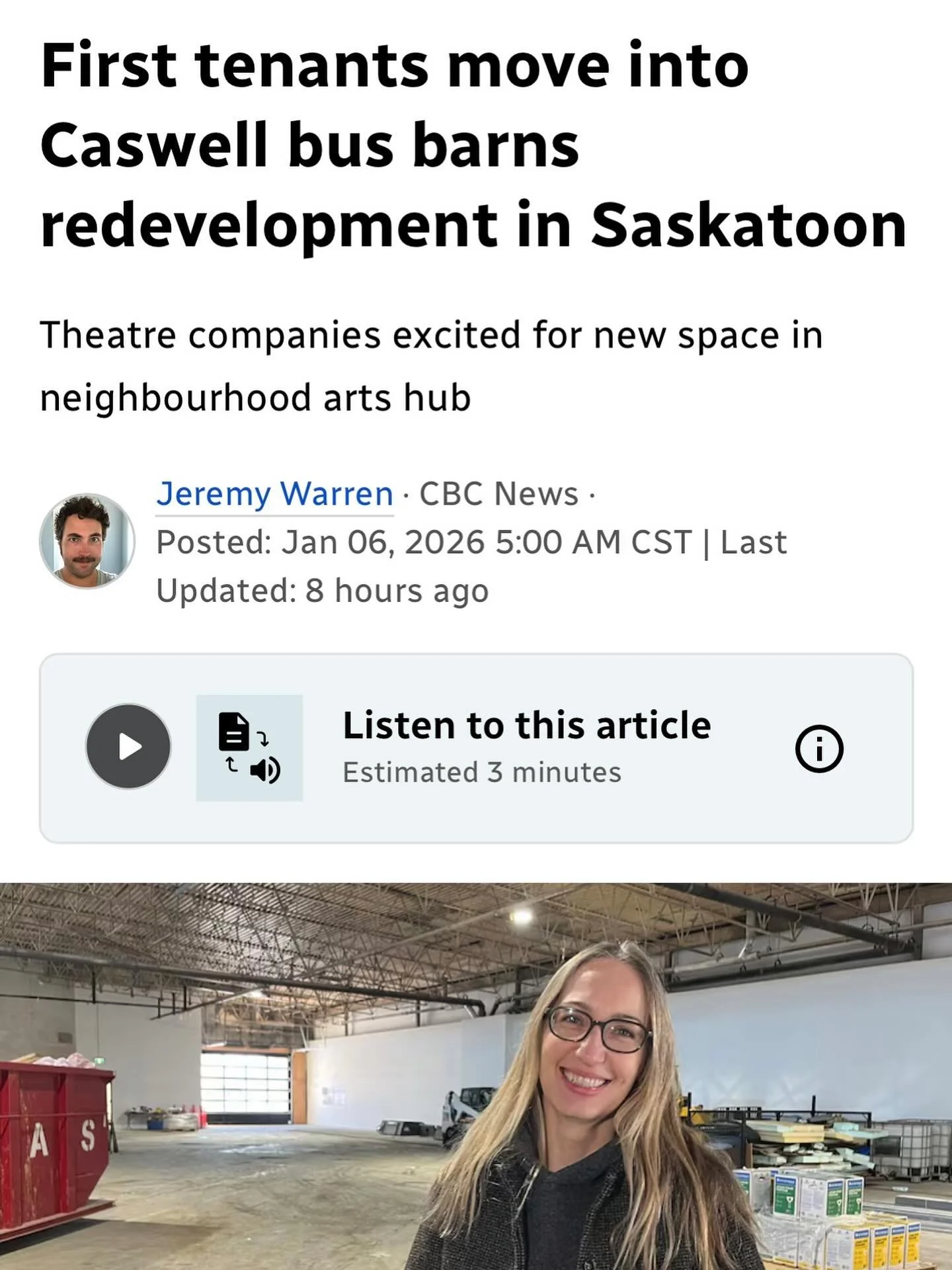 CBC stopped by for a visit as people start moving into the building. Check out link in bio.