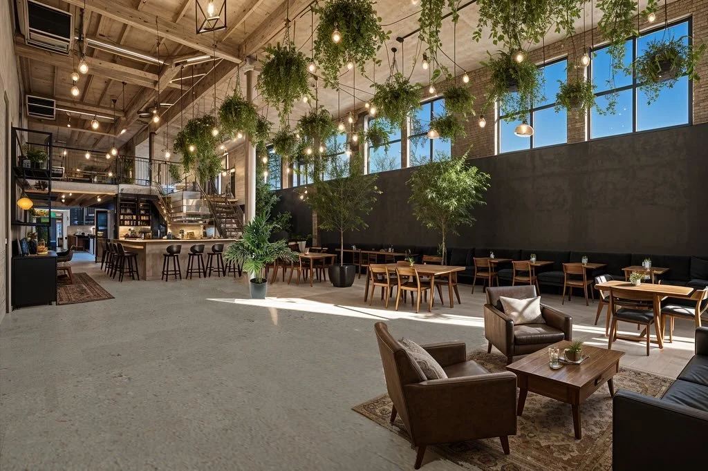 Unit 1 is now for lease! Link in bio. This is an envisioned rendering of what the space could look like as a restaurant and event space. 

#adaptiveresuse #artsandculture #caswellbusbarns #restaurant #eventspace