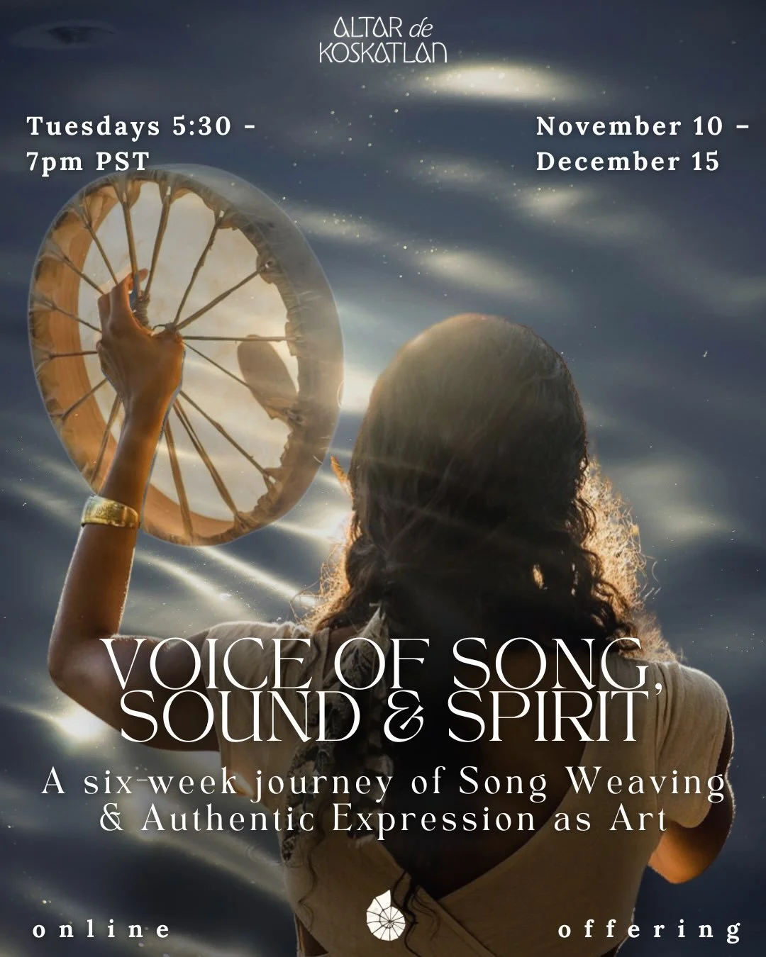 Voice of Song, Sound &amp; Spirit .𖥔 ݁˖

I am grateful to announce the third edition of my beloved online course ✨

This offering is very dear to my heart as it is a place that I share from my own personal path as an artist, the teachings and life w