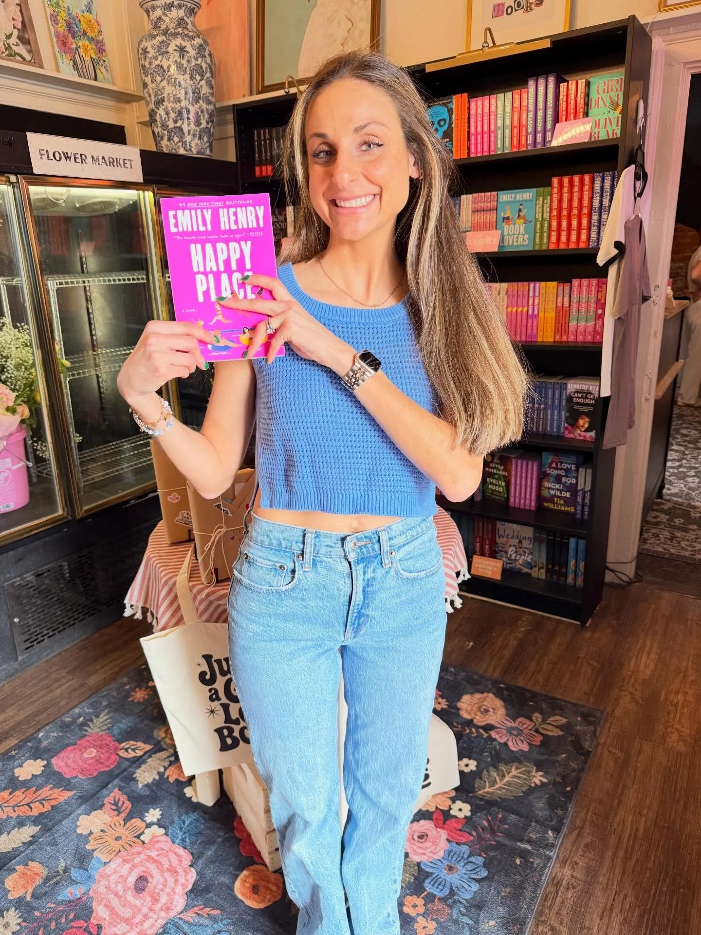 Staff picks are in ⬆️ Marissa is obsessed with Happy Place by Emily Henry and Maybe in Another Life by Taylor Jenkins Reid and Steph hasn&rsquo;t stopped thinking about Seven Year Slip by Ashley Poston and Spark of the Everflame by Penn Cole. Lives r