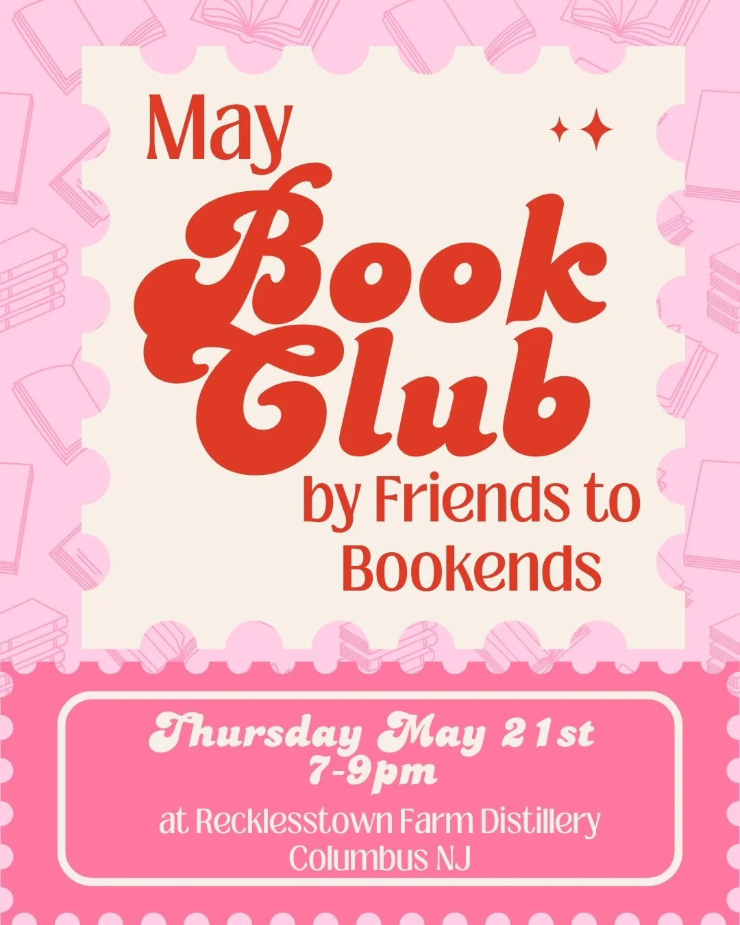 May Book Club is HERE and tickets are already flying 🎉 We&rsquo;re taking book club on the road and heading to @recklesstown_farm_distillery in Columbus, NJ on Thursday May 21st for an evening of light snacks and book yap over It Seemed Like a Good 