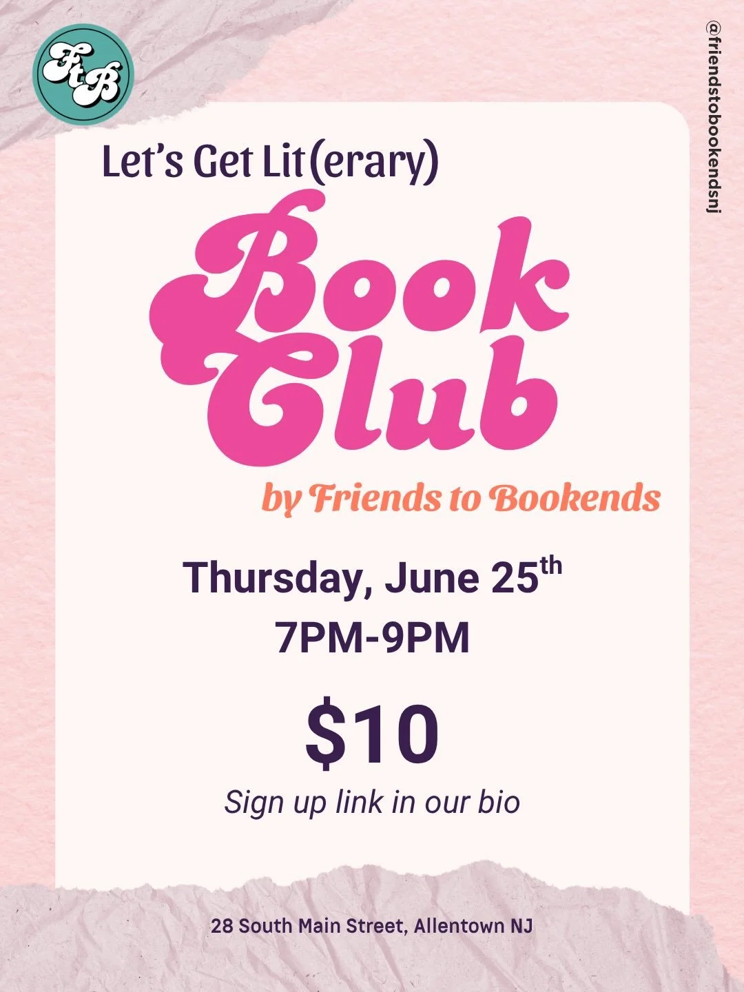 Troublesome women, assemble. 📚🔥

Book Club is BACK and you guys could not have picked a better book &mdash; we&rsquo;re reading The Book Club for Troublesome Women this month and June 25th, 7&ndash;9pm we gather right here at Friends to Bookends to