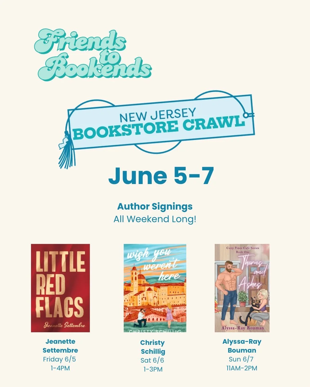 June&hellip; we&rsquo;ve been waiting for you! ☀️ 

Big week for NJ bookstores because June 5-7 is the @njbookstorecrawl!! Books. Coffee Brews. Author Signings and that&rsquo;s just the beginning! 

We&rsquo;d love for you to make us a stop on your c