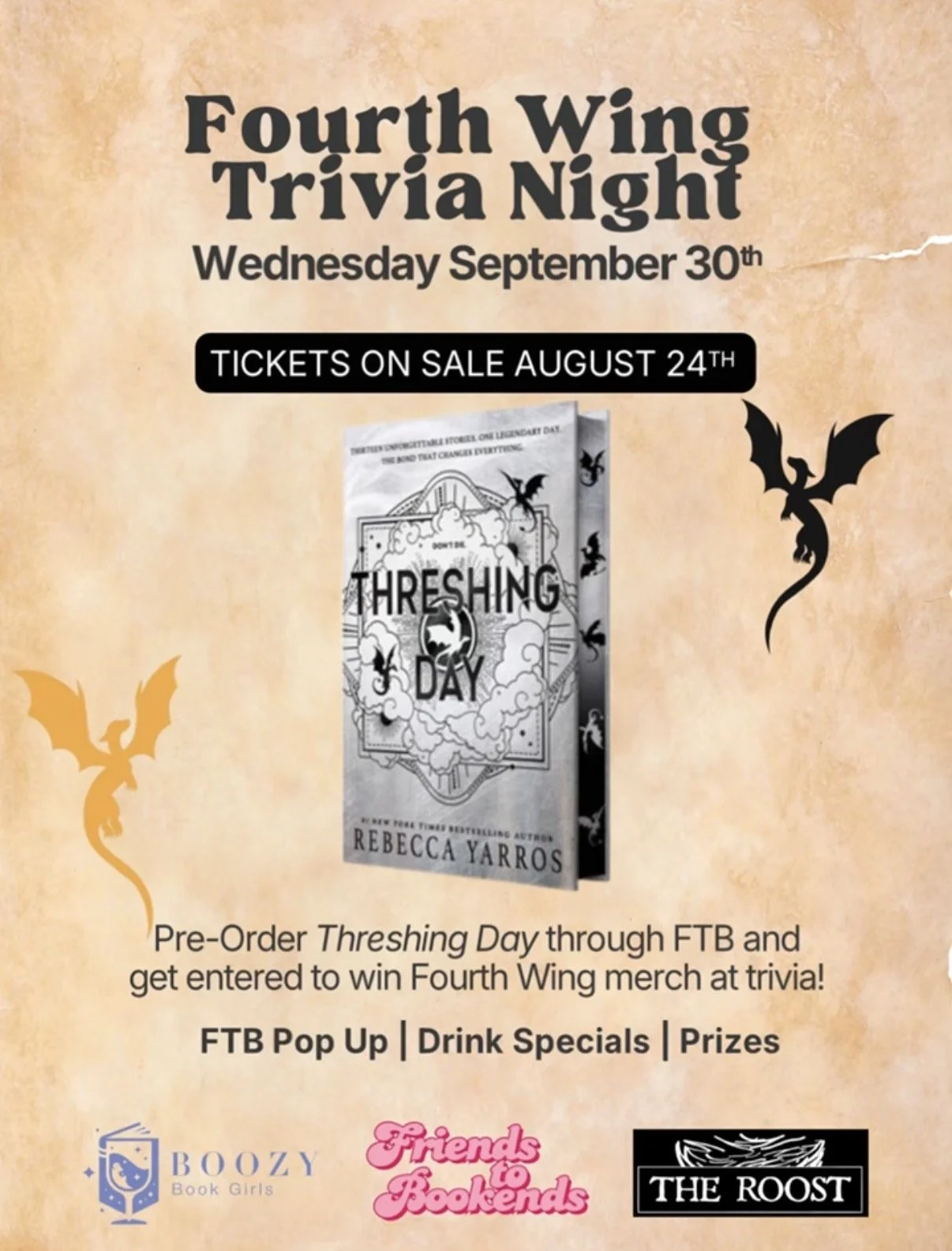 Fourth Wing Trivia w/ Boozy Book Girls