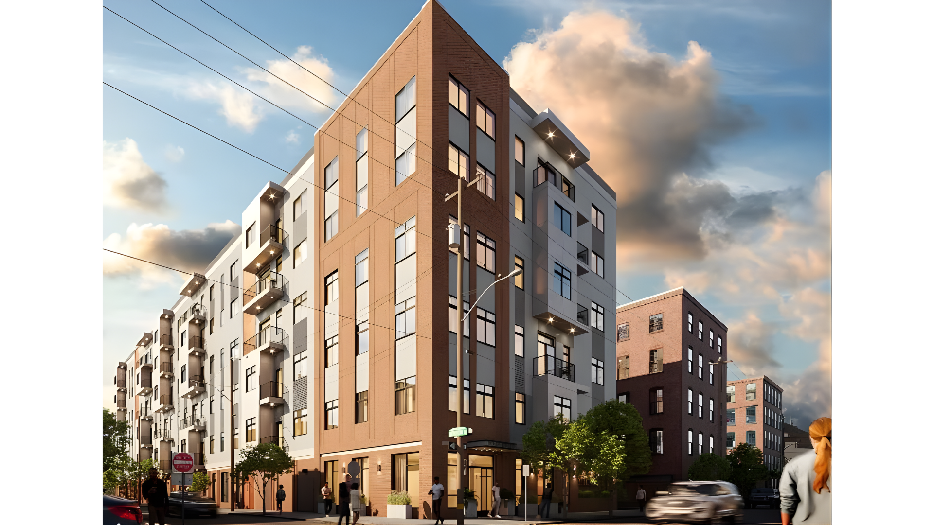 Structural engineering for Viking Mills, a multi-family residential development with contemporary façade systems and urban street frontage in Philadelphia, PA.