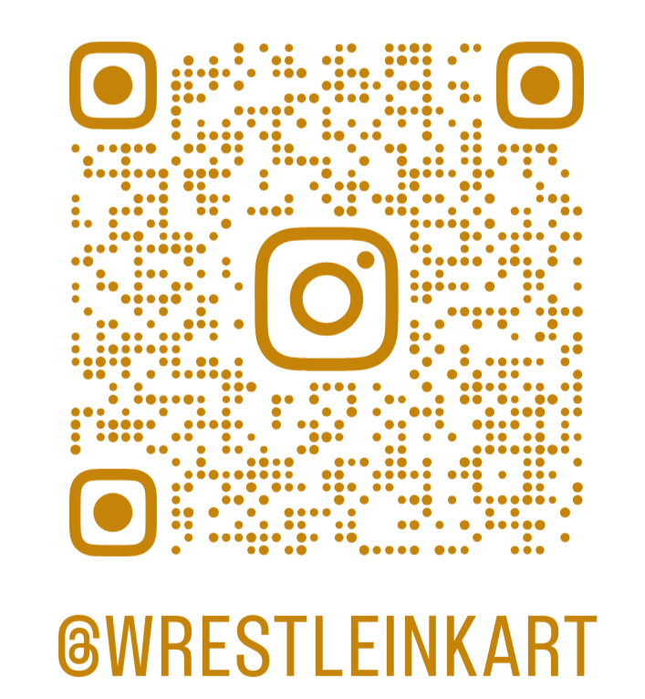 Instagram QR code with the handle @WRESTLEINKART