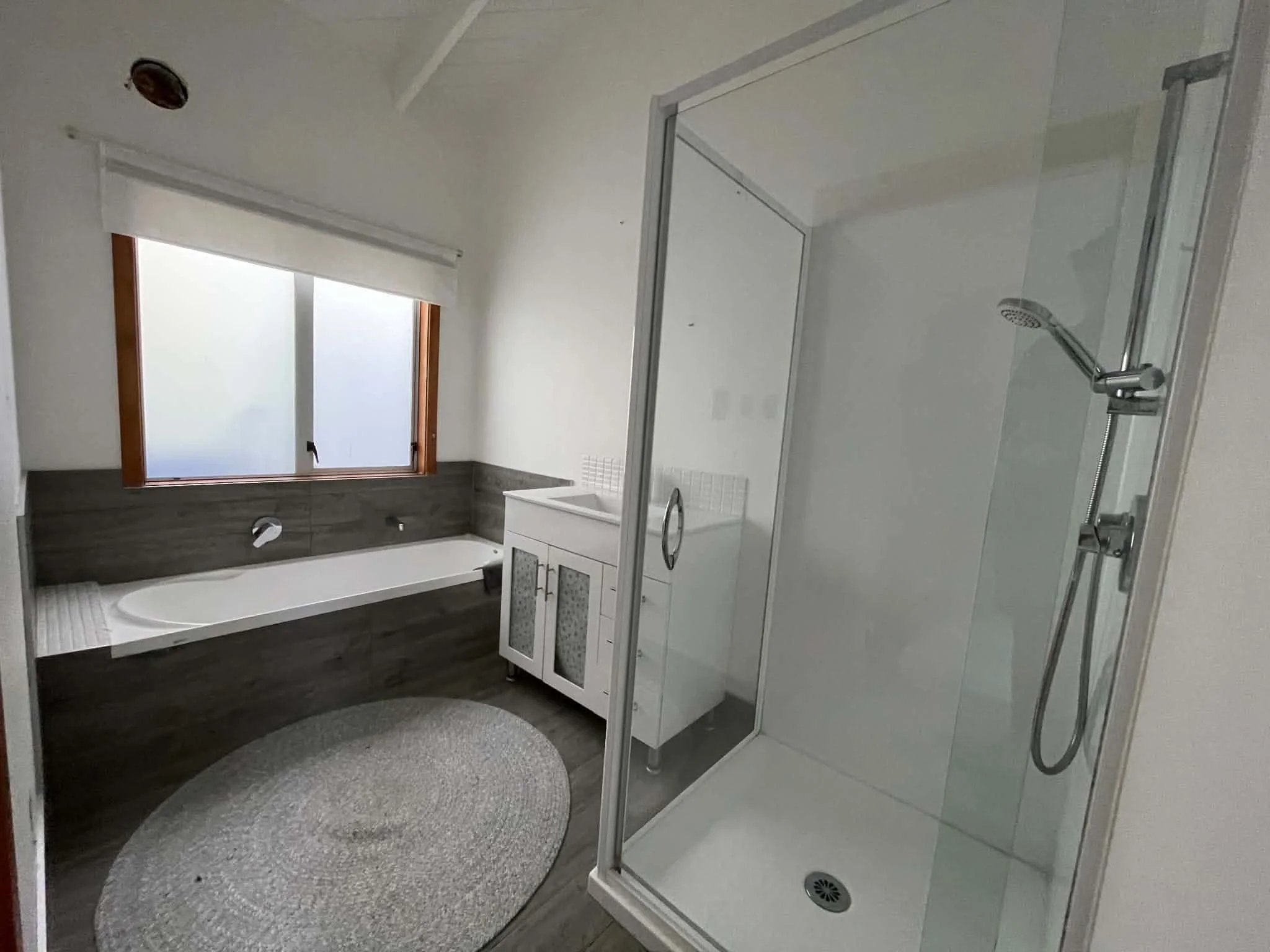 Before the renovations: the original bathroom