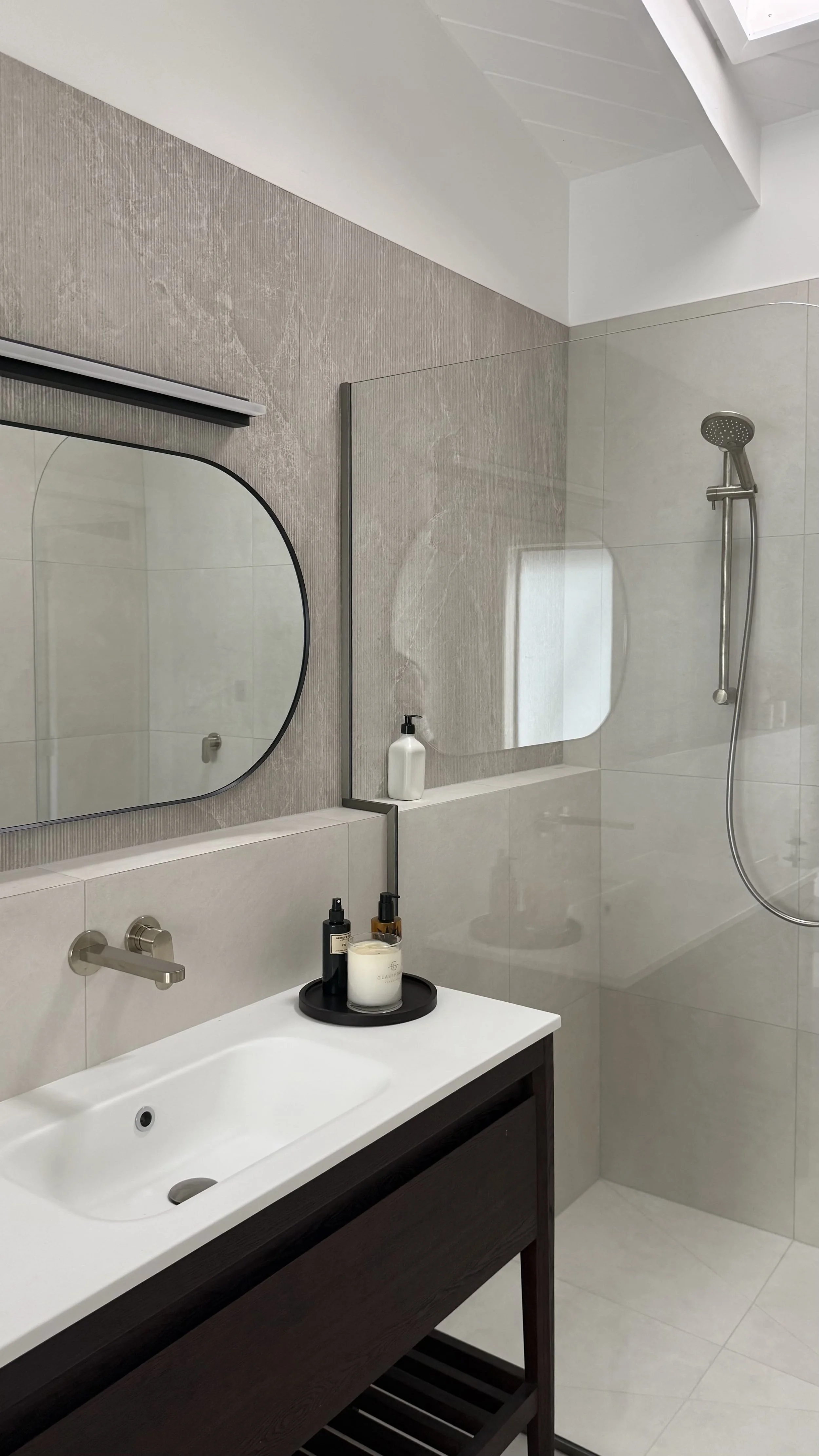The main bathroom has been modernised and creates a calming, spa-like experience